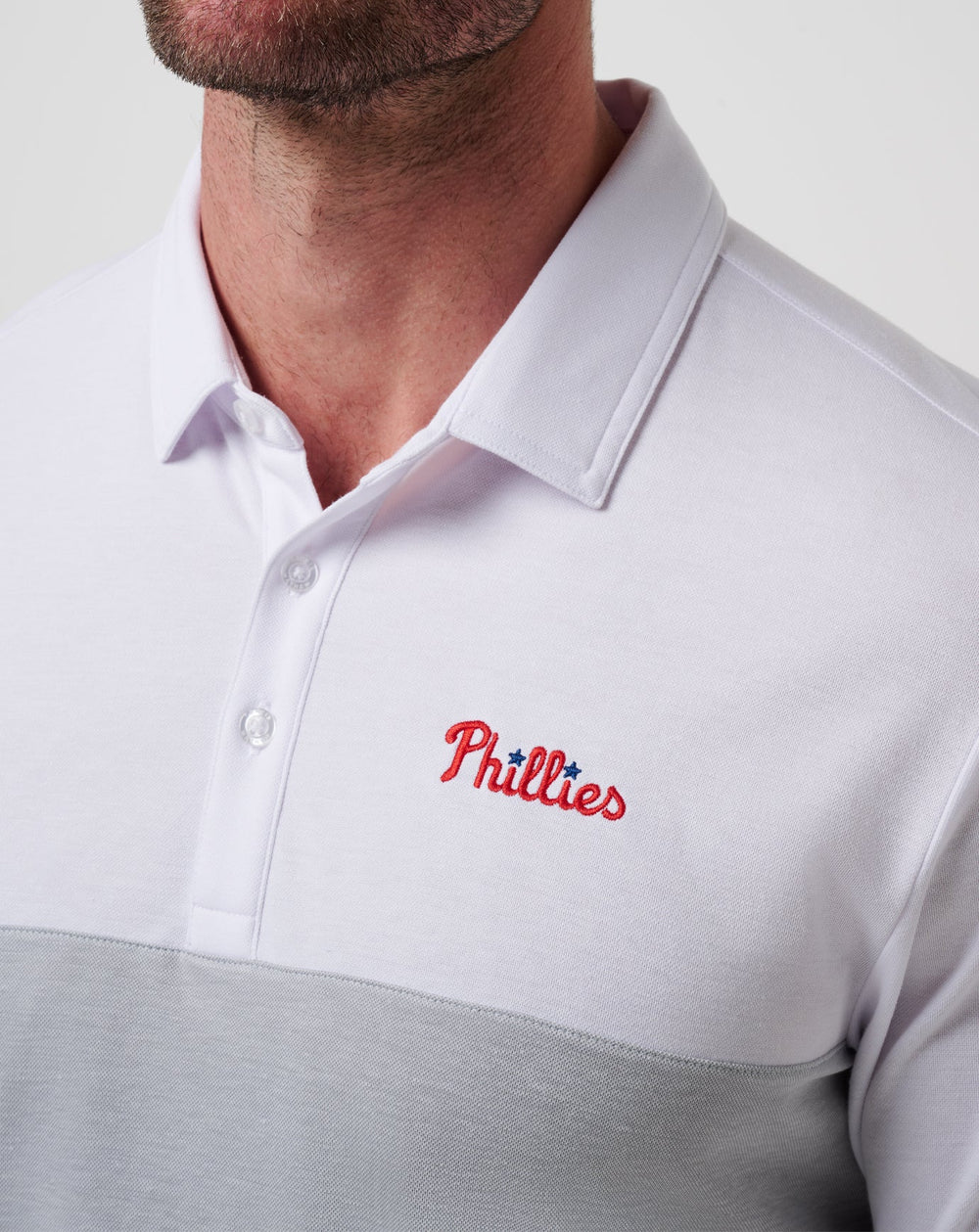 Philadelphia Phillies Home Run Leader Polo Men|Game Day|New/White/Heather Grey