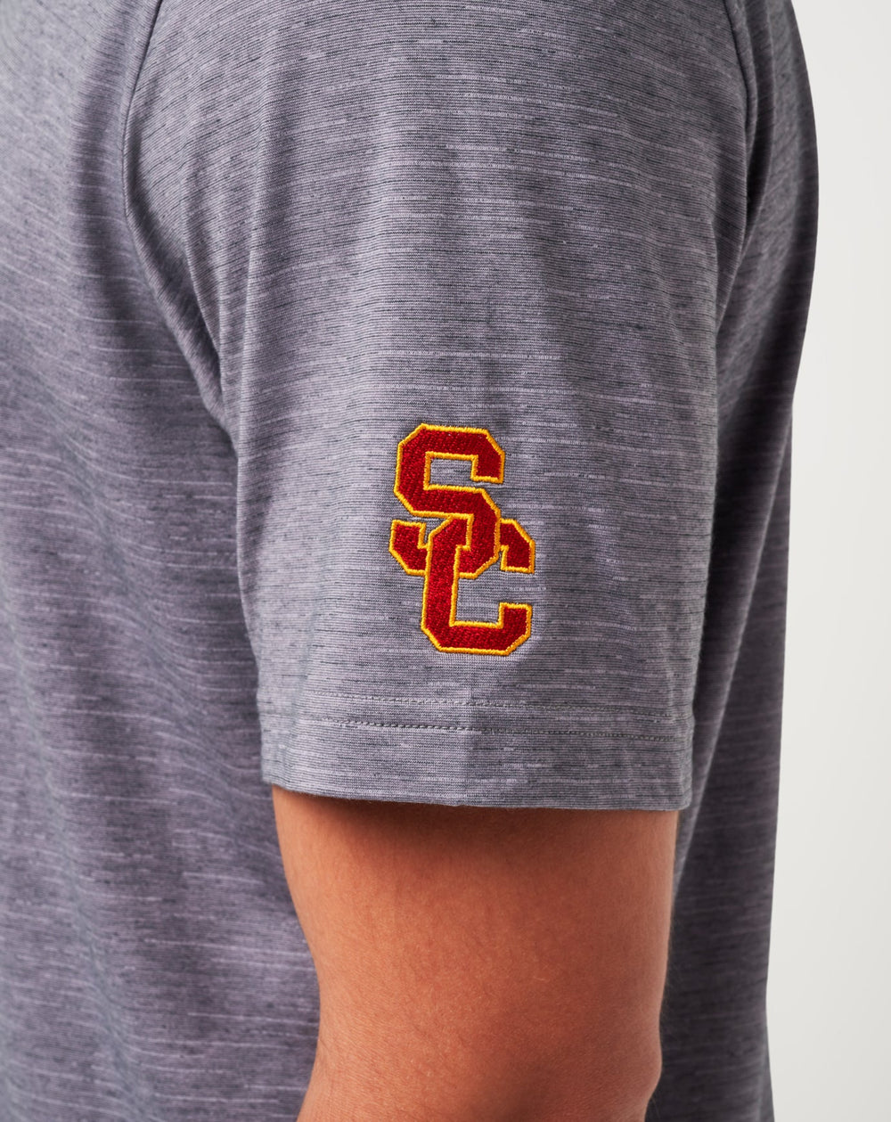 USC The Heater Polo Men|Game Day|New/Heather Microchip