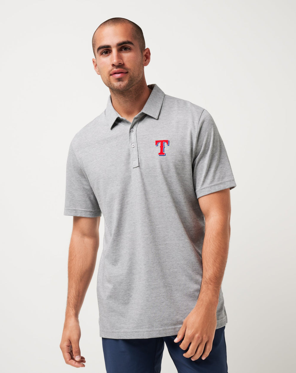 Texas Rangers The Zinna Polo Men|New/Heather Grey