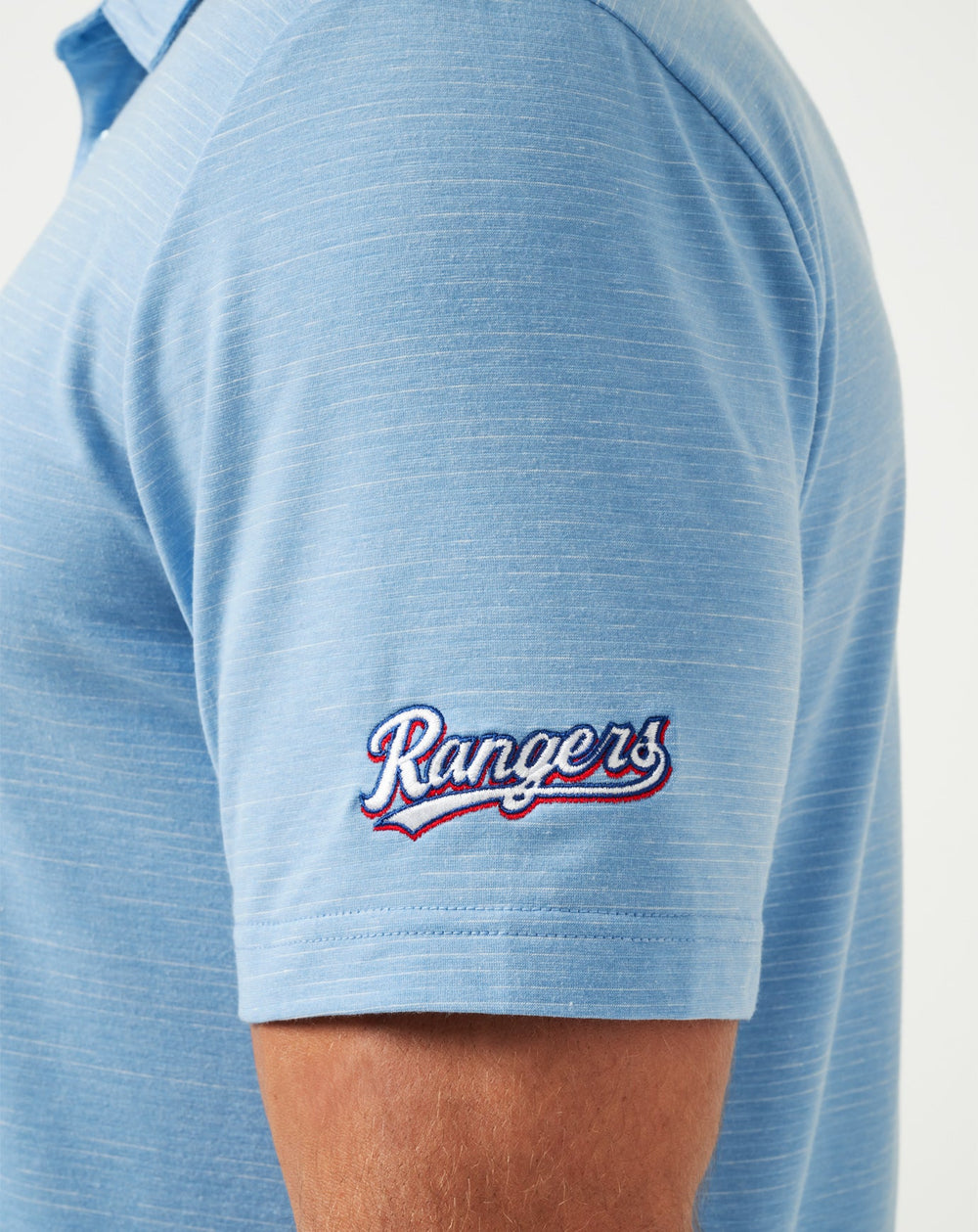 Texas Rangers The Heater Polo Men|New/Heather Heritage Blue