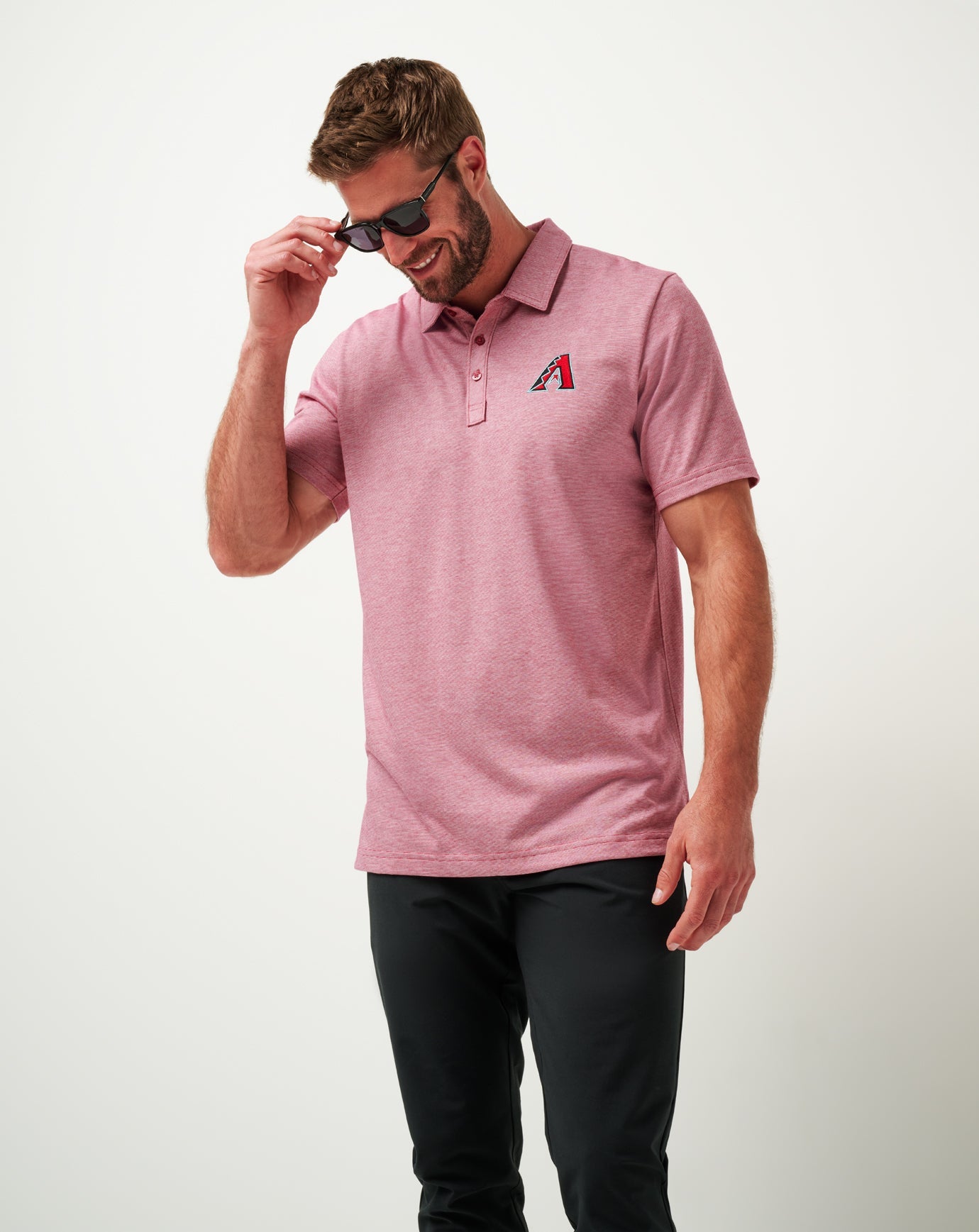 Arizona Diamondbacks The Zinna Polo Men|New/Heather Cardinal