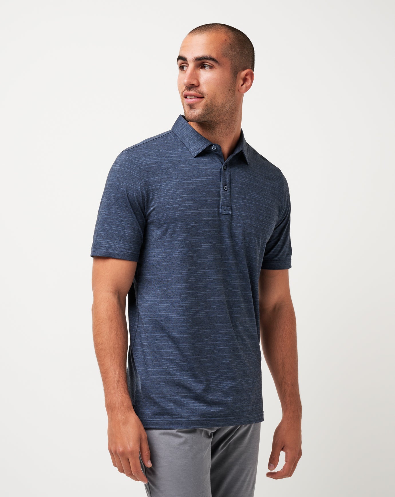 Atlanta Braves The Heater Polo Men|New/Vintage Indigo/Black