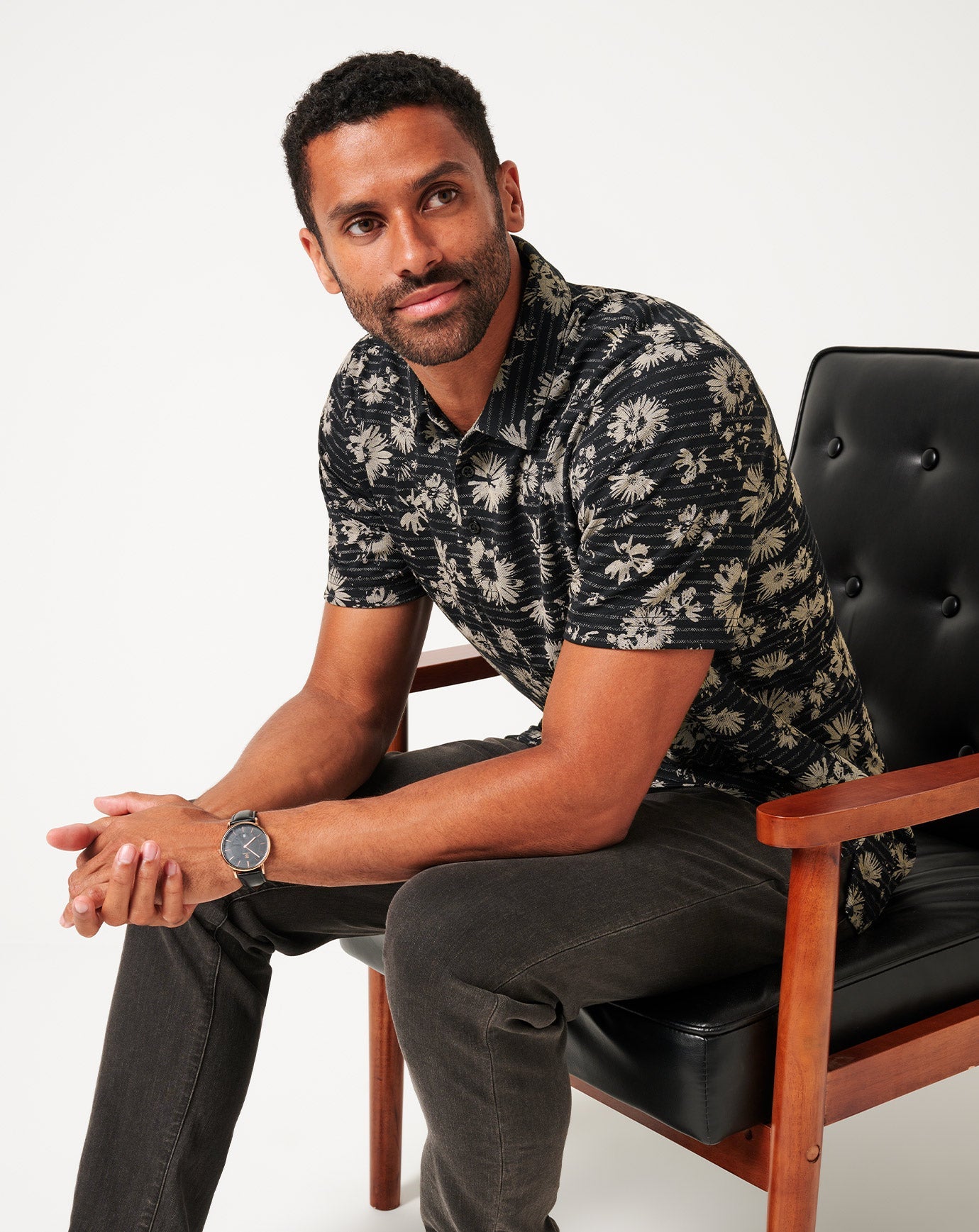 Shaded Grove Polo Men|Golf/Black