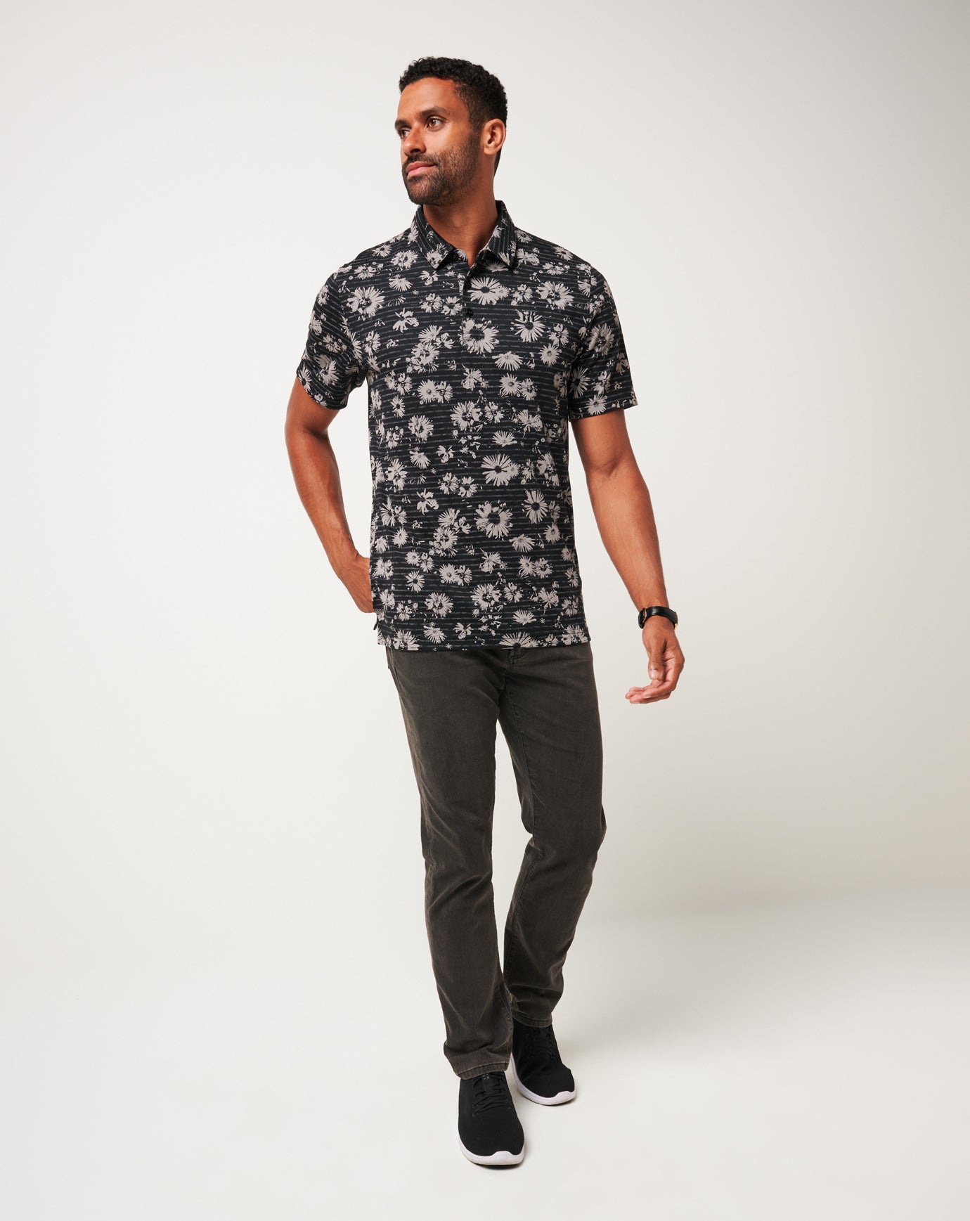 Shaded Grove Polo Men|Golf/Black