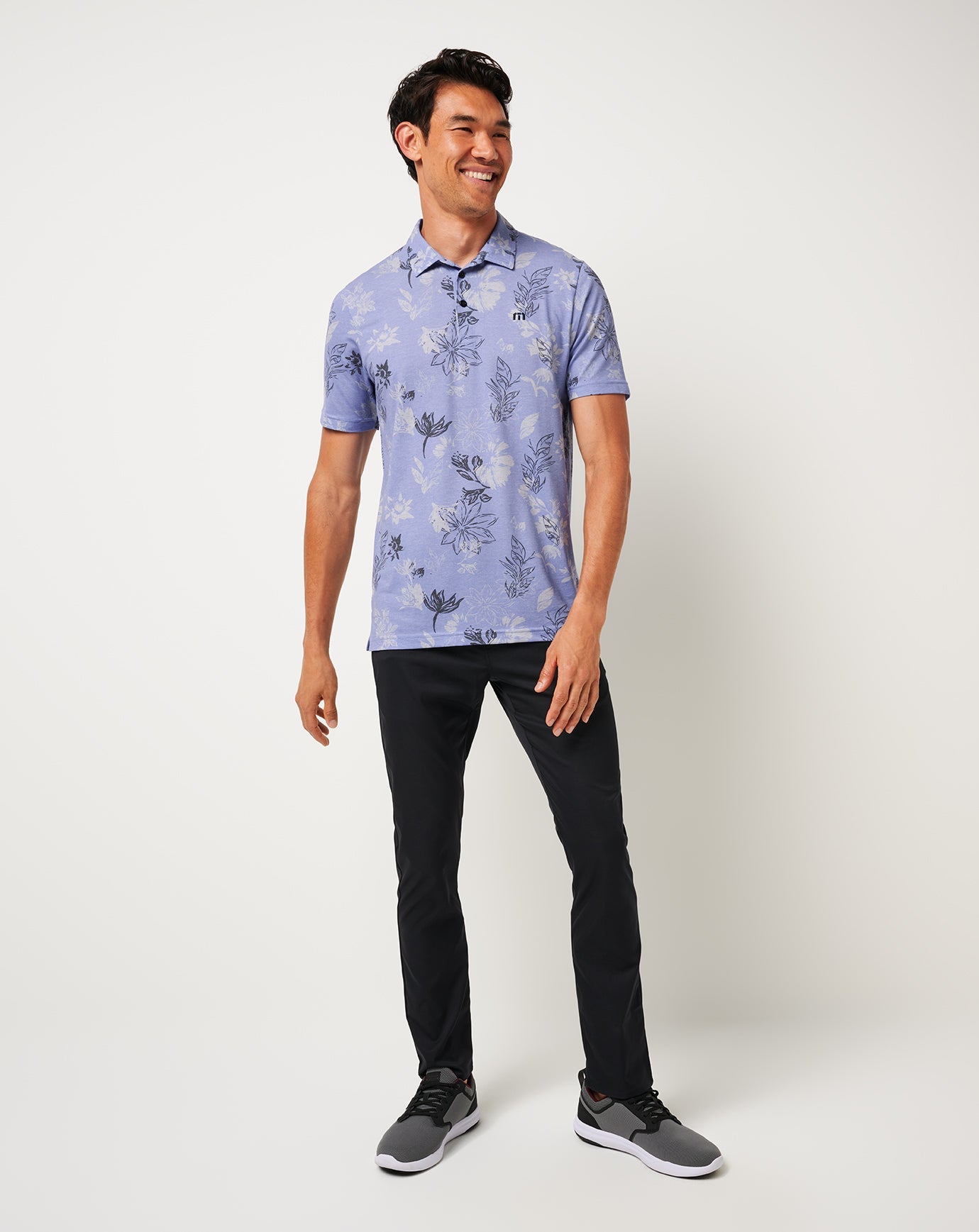 Featherweight Cruise Polo Men|Golf/Heather Violet Storm