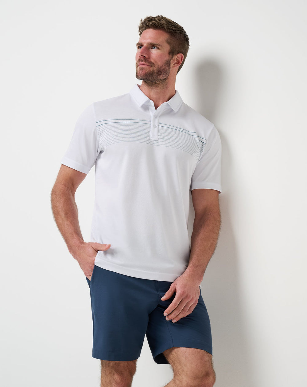 Overstay Polo Men|Golf/White