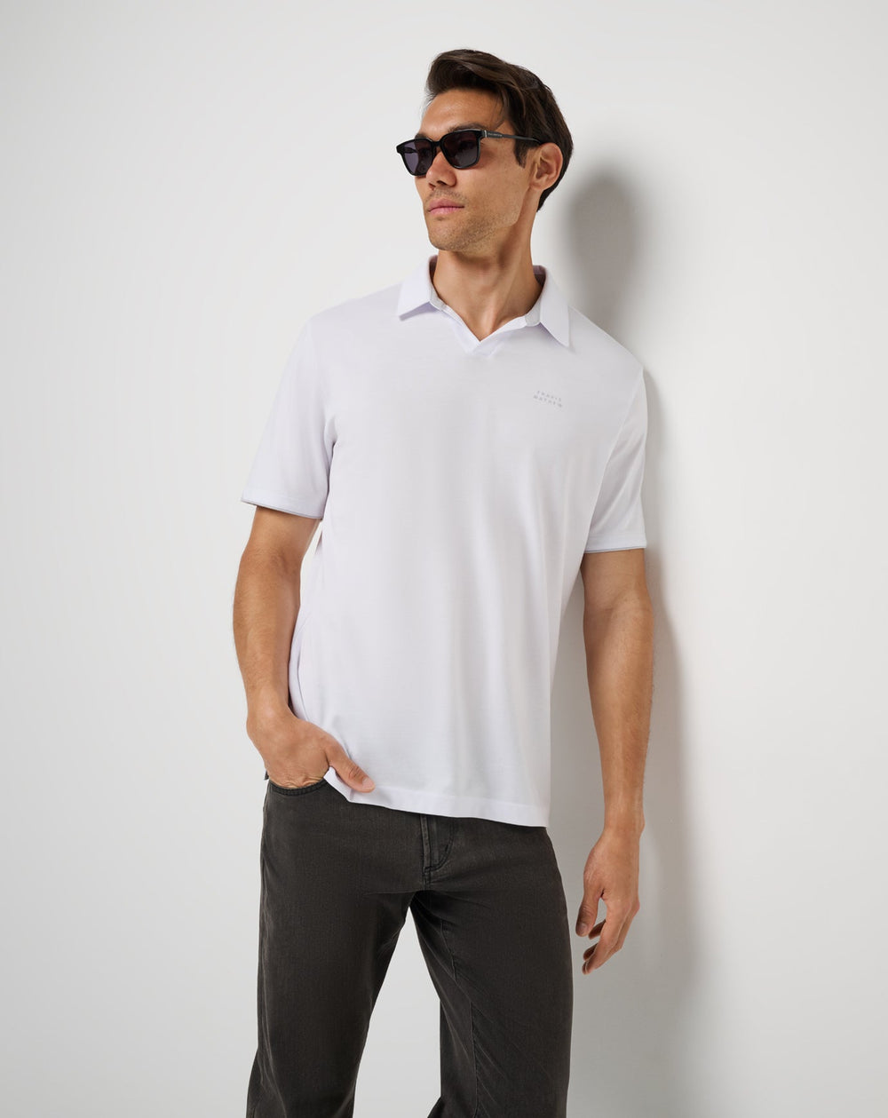 Late At Night Polo Men/White