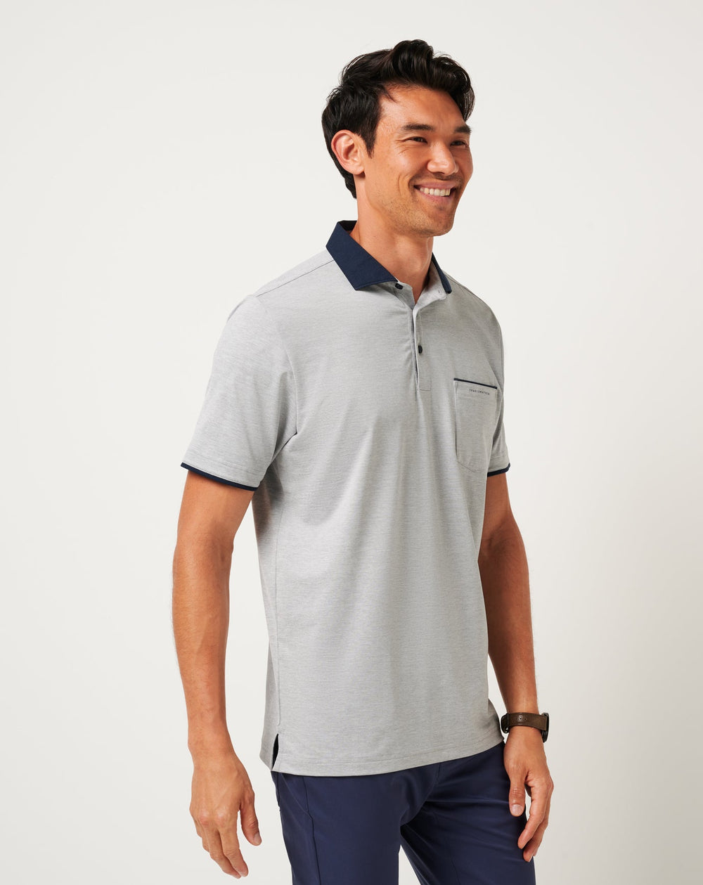 Call It Off Polo Men/Heather Medium Grey