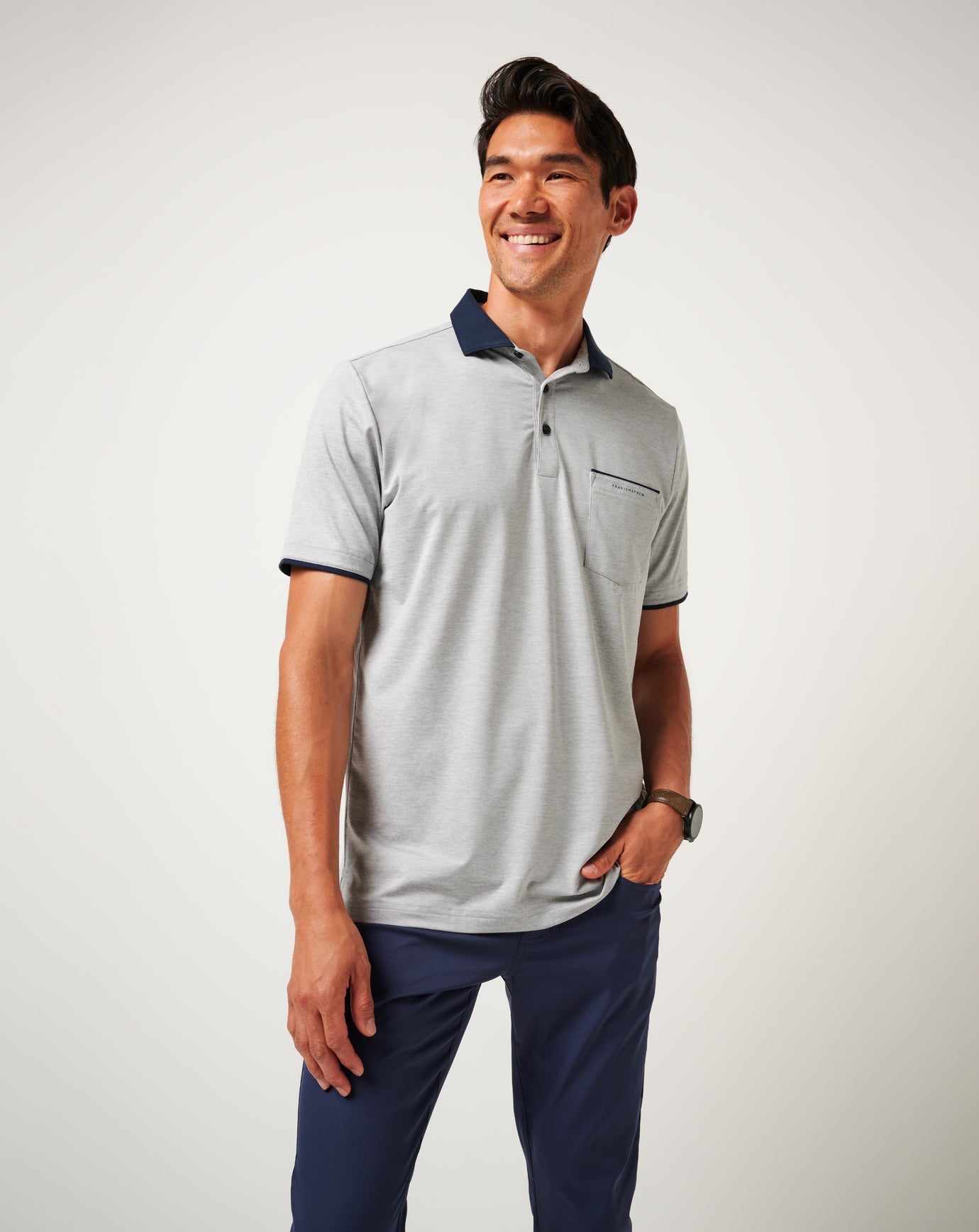 Call It Off Polo Men/Heather Medium Grey