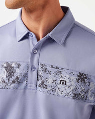 Good Good Chest Stripe Polo Men|Golf/Heather Violet Storm