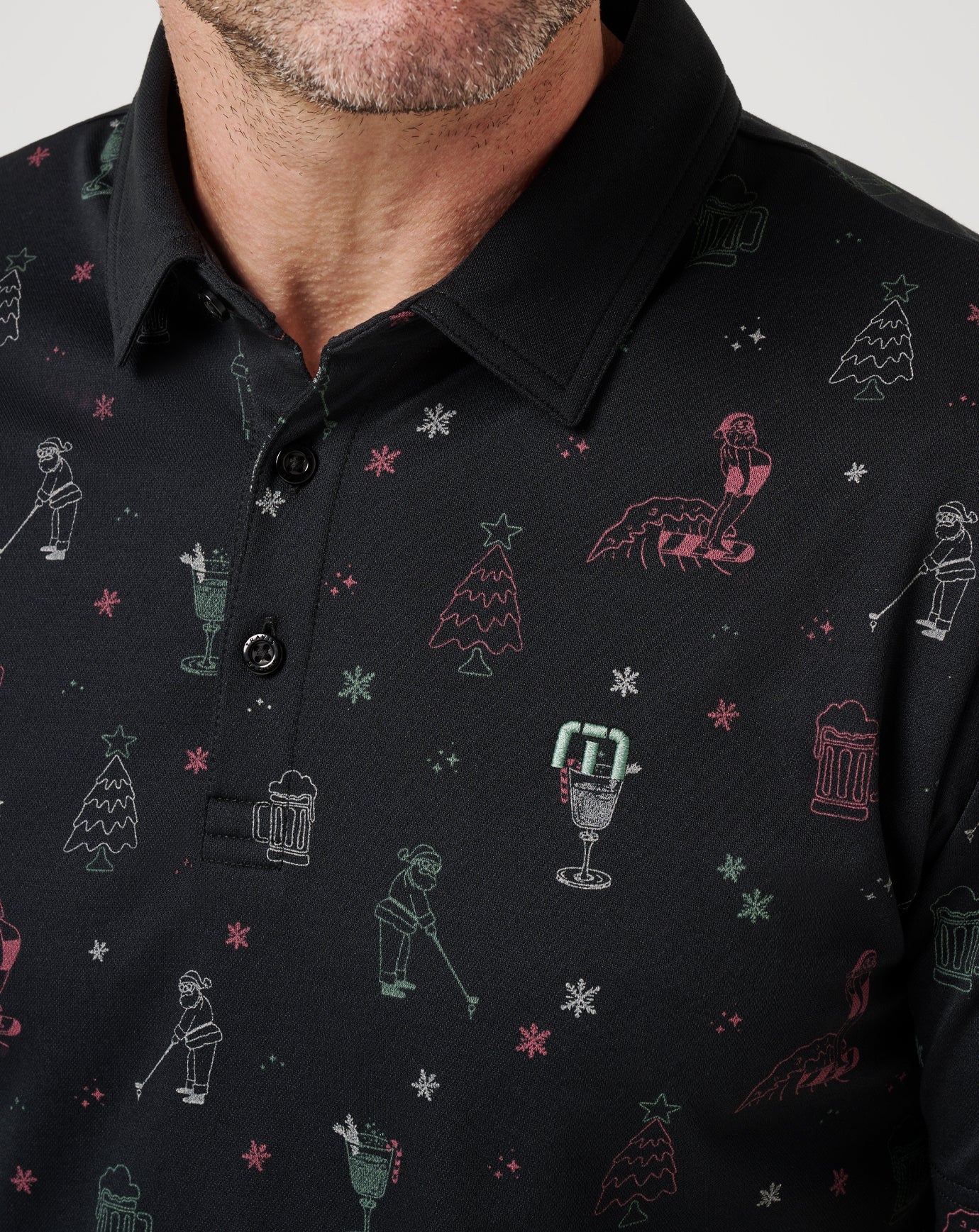 Holiday Magic Polo Men/Black