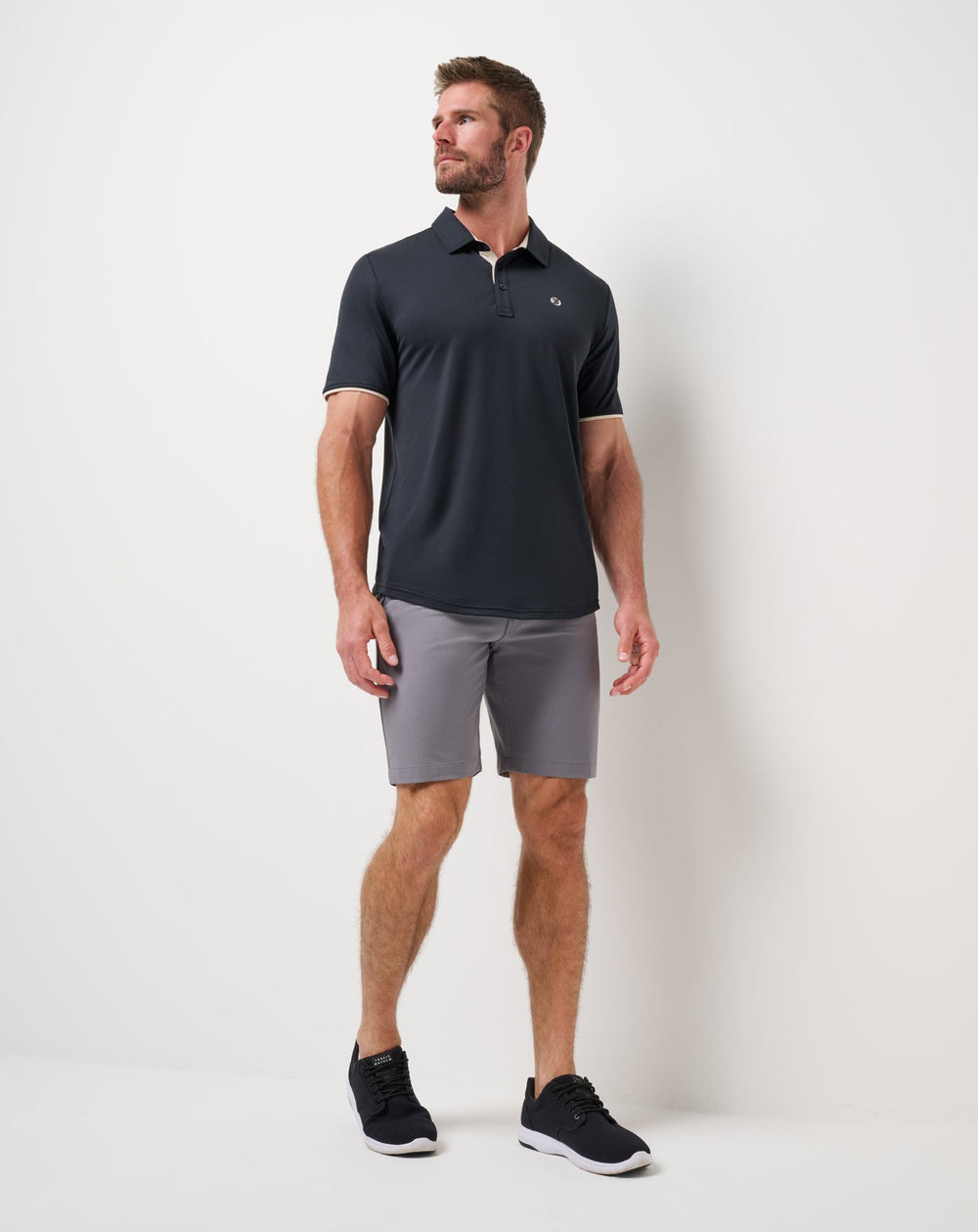 Featherweight On The Grind Polo Men|Golf|New/Black