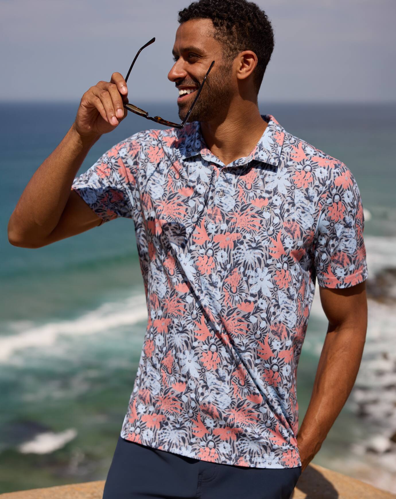 Featherweight Sands Polo Men/Heather Medium Grey