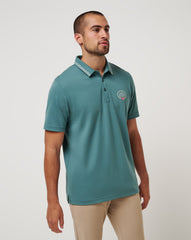 Patron Parade Polo Men|Golf/Silver Pine