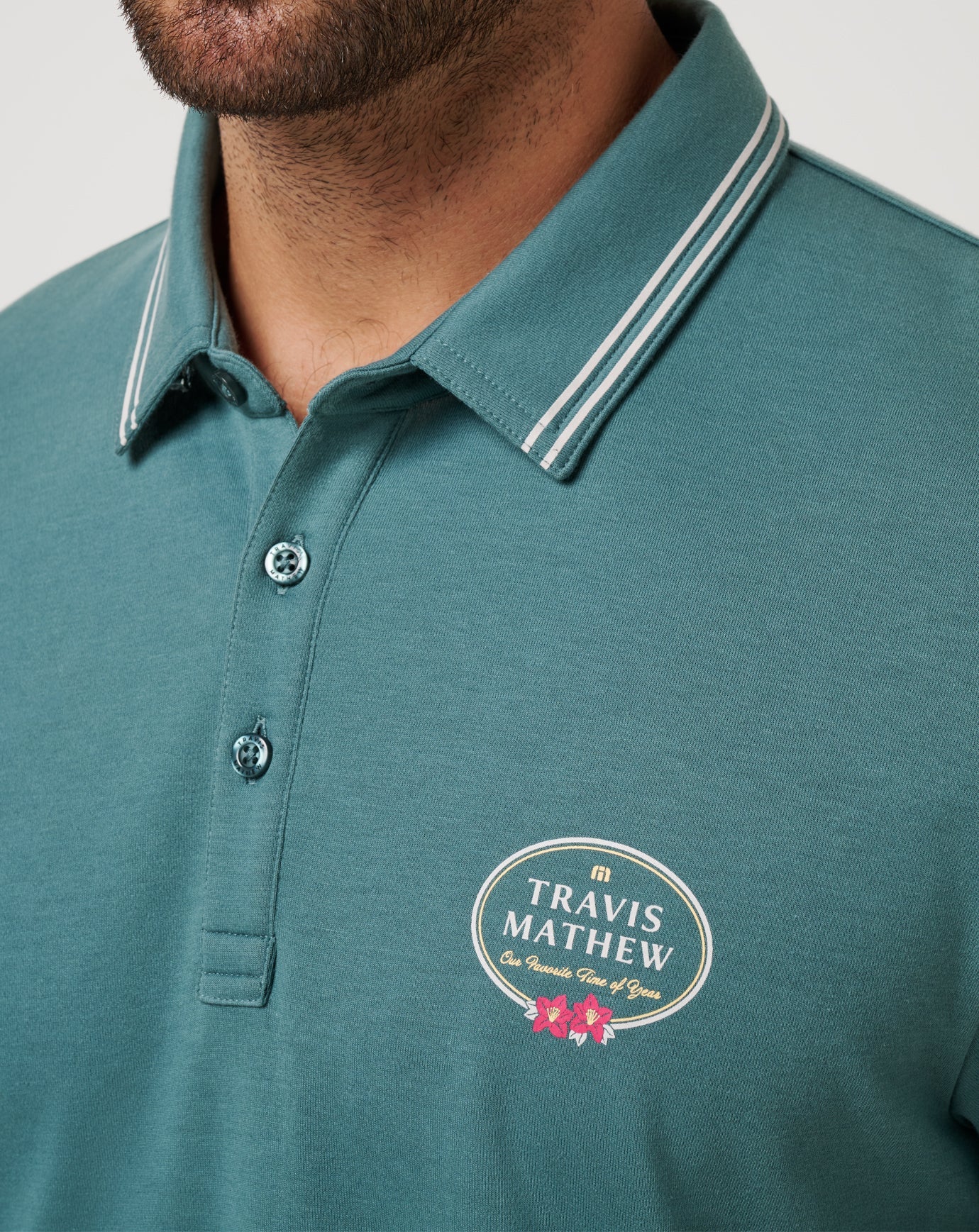 Patron Parade Polo Men|Golf/Silver Pine