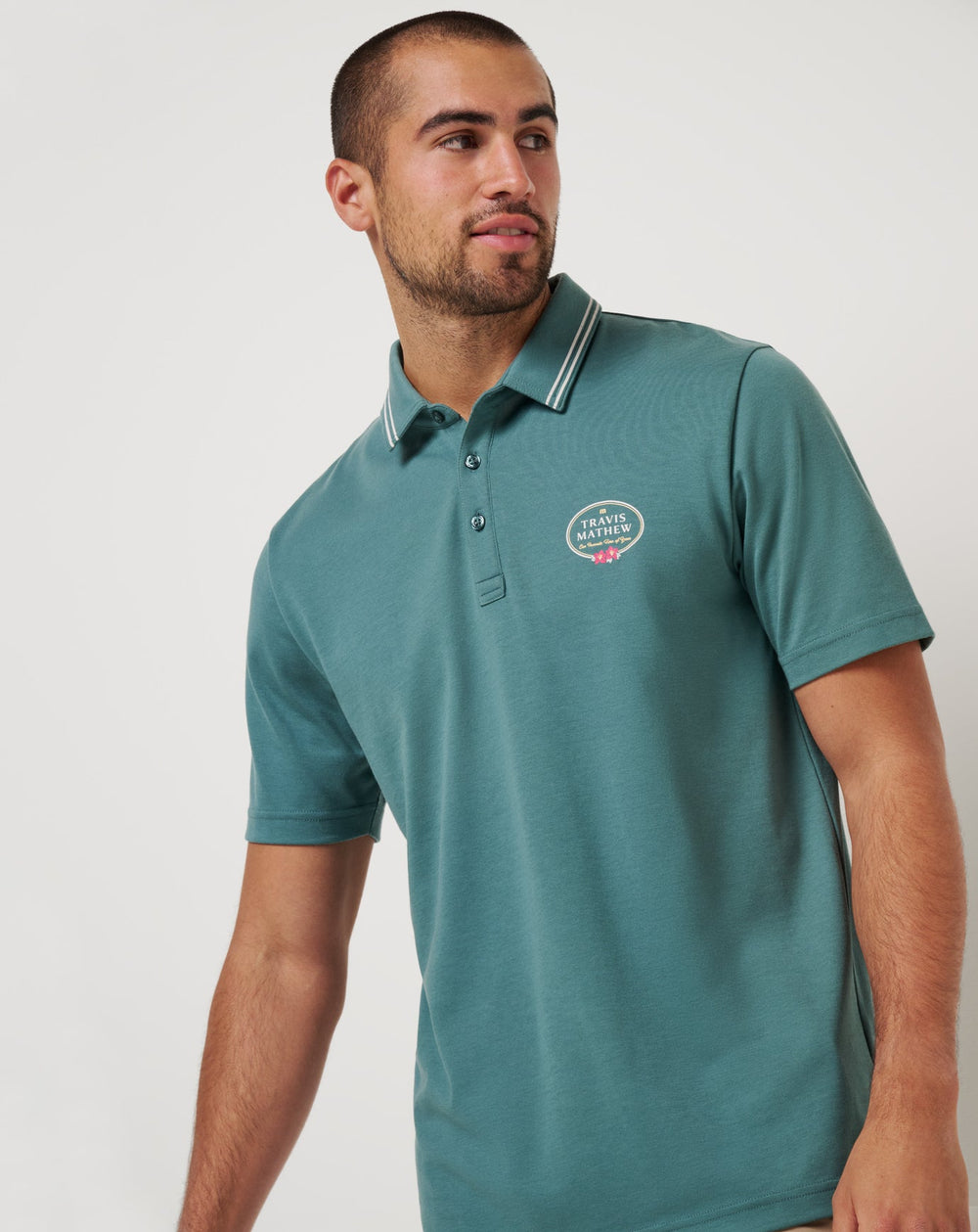 Patron Parade Polo Men|Golf/Silver Pine