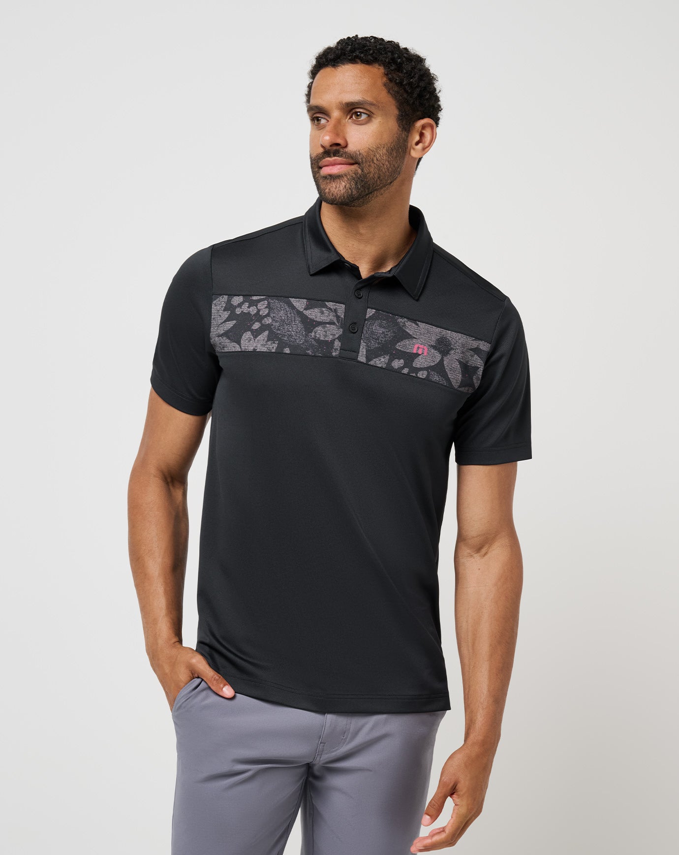 Good Good Chest Stripe Polo Men|Golf/Black/Damson