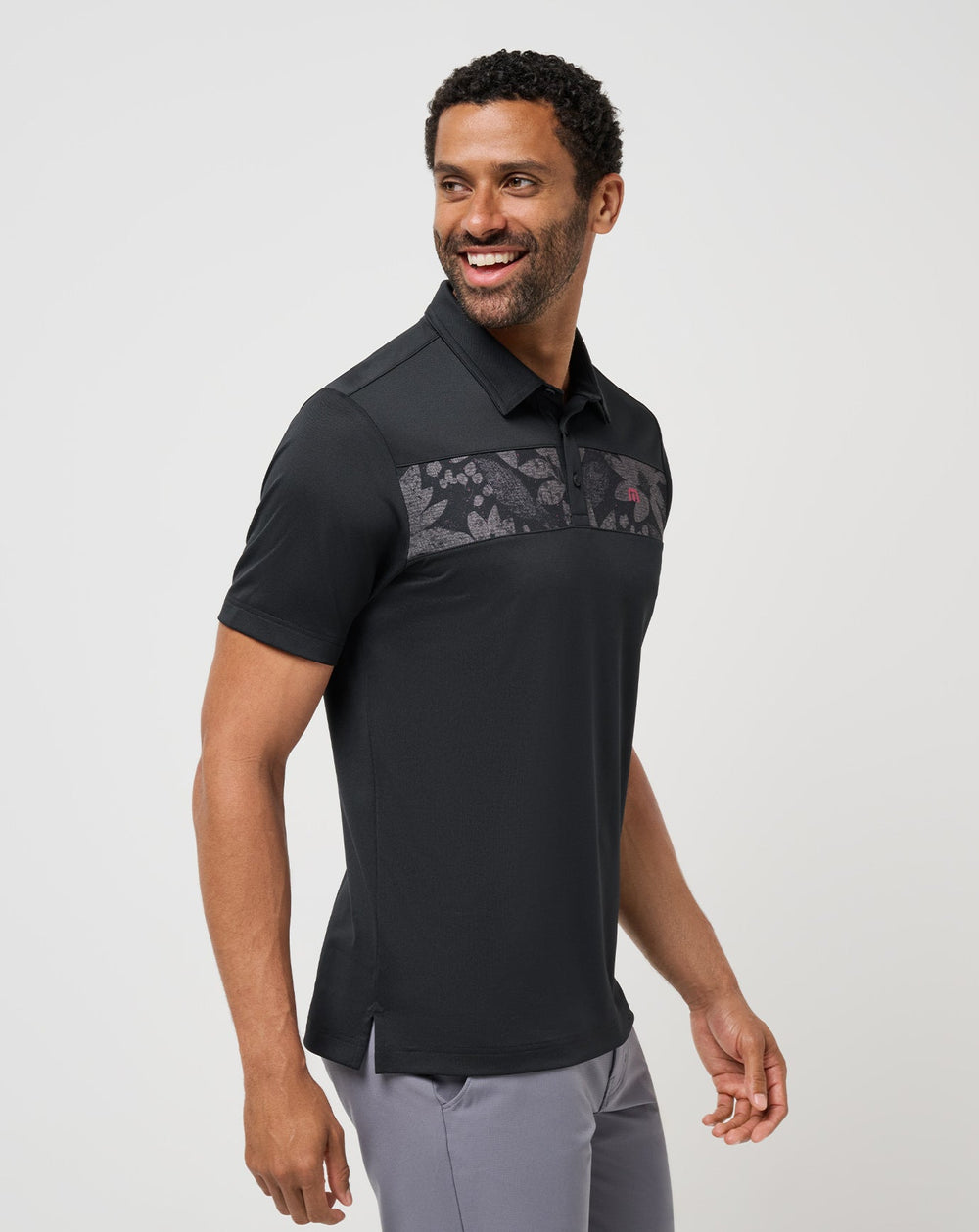 Good Good Chest Stripe Polo Men|Golf/Black/Damson