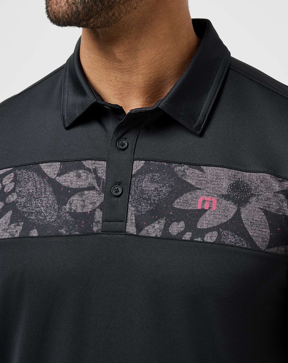 Good Good Chest Stripe Polo Men|Golf/Black/Damson