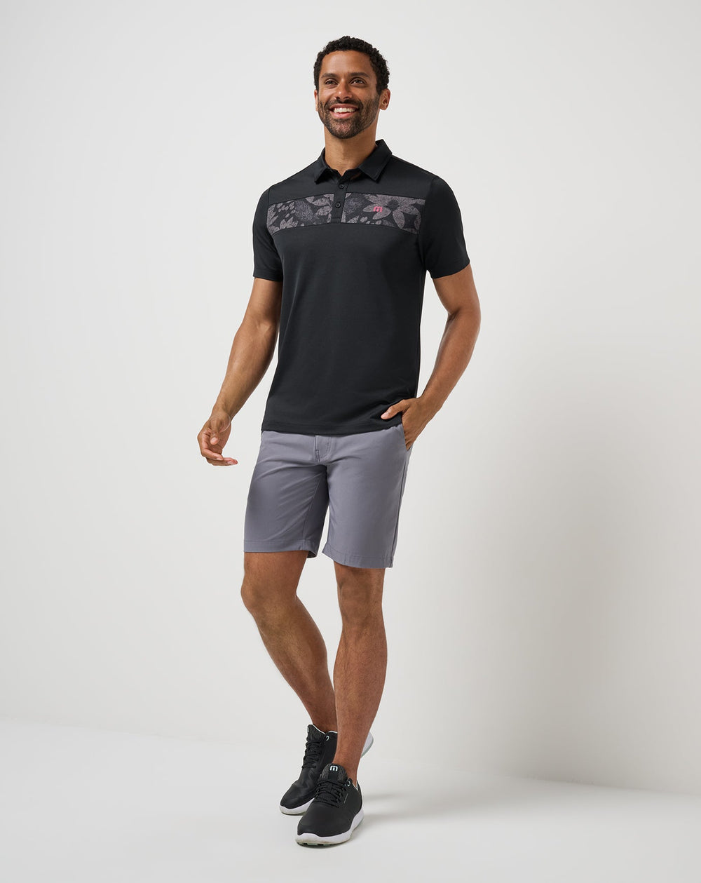 Good Good Chest Stripe Polo Men|Golf/Black/Damson