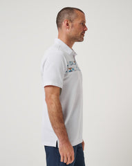 Good Good Chest Stripe Polo Men|Golf/White