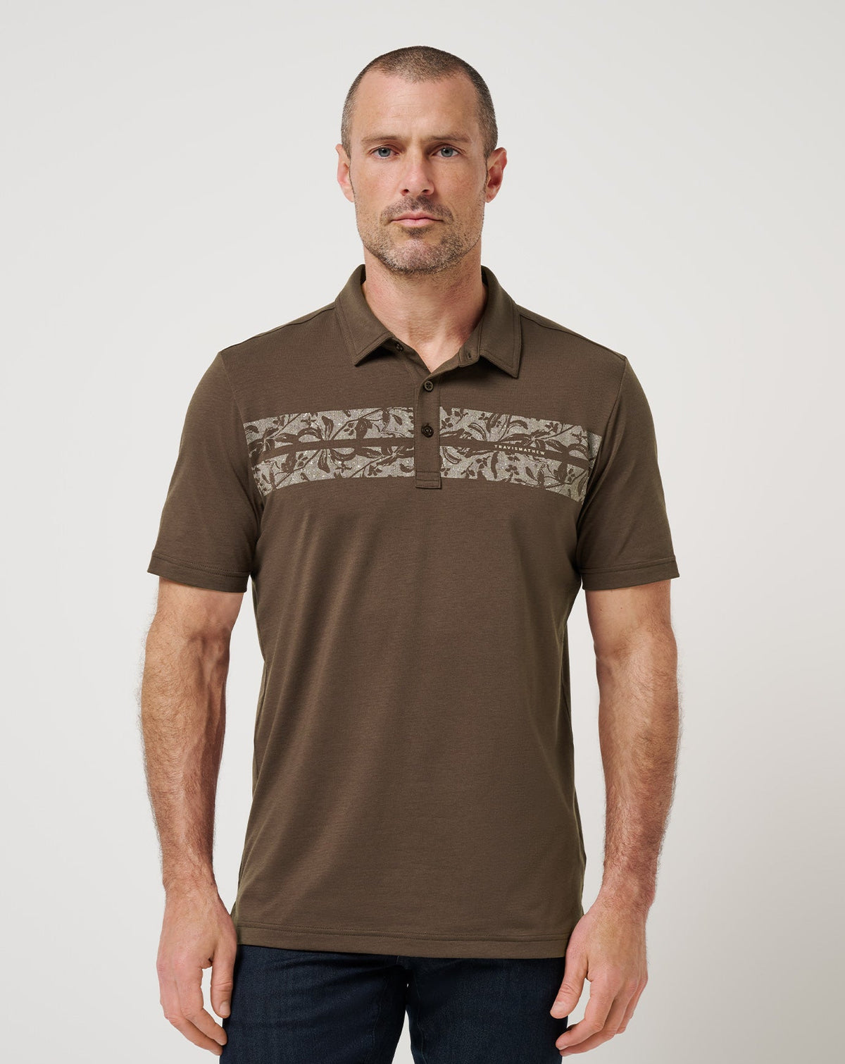 Orchard Walk Polo Men|Golf/Chocolate