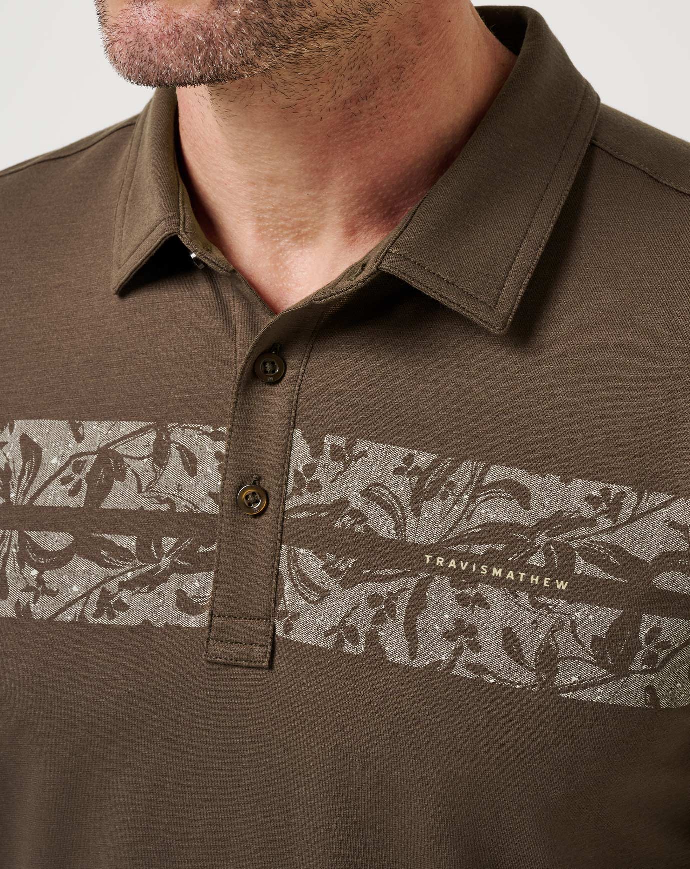 Orchard Walk Polo Men|Golf/Chocolate