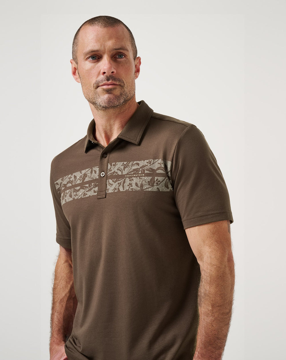Orchard Walk Polo Men|Golf/Chocolate