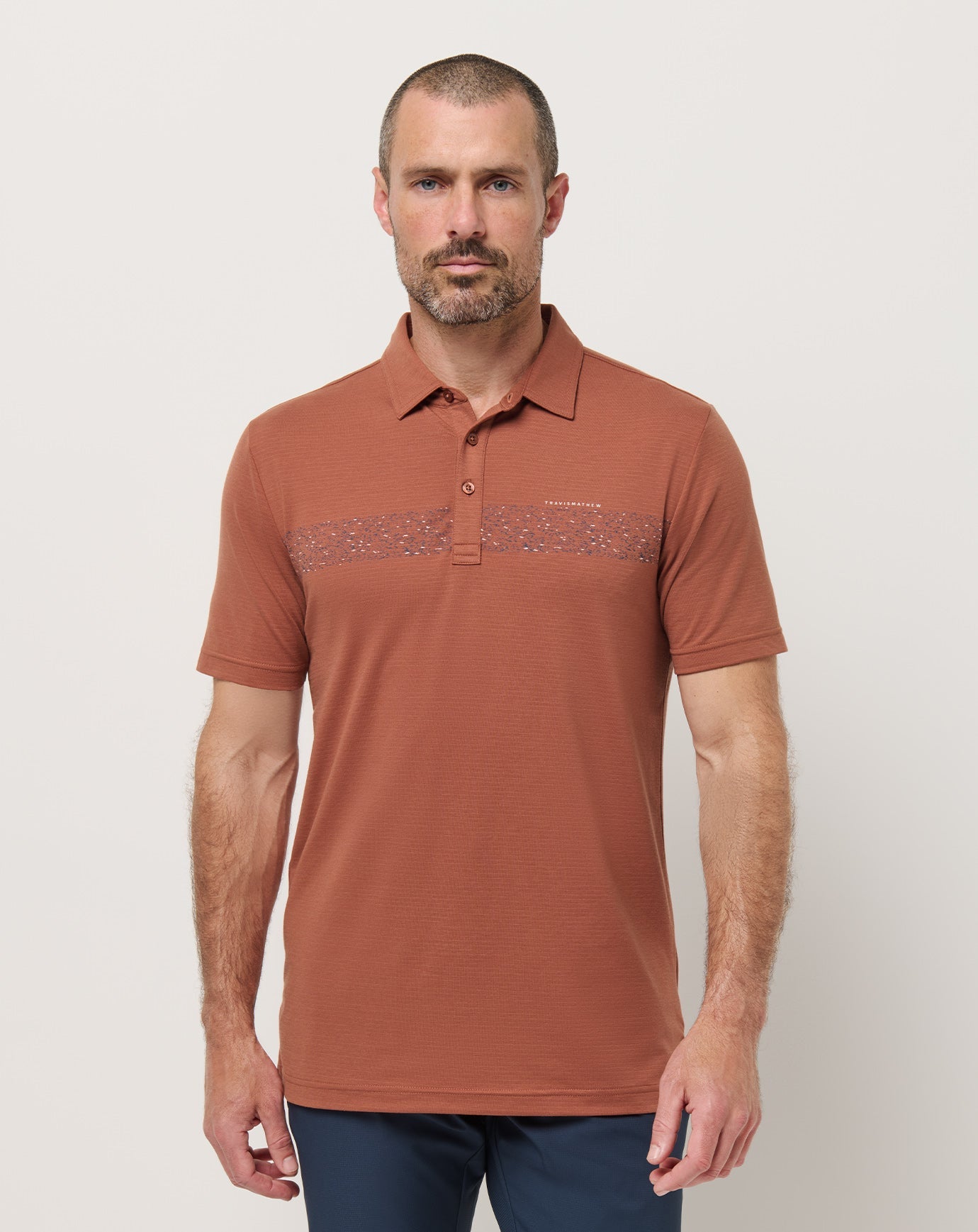 The Heater Chest Stripe Polo Men/Maple