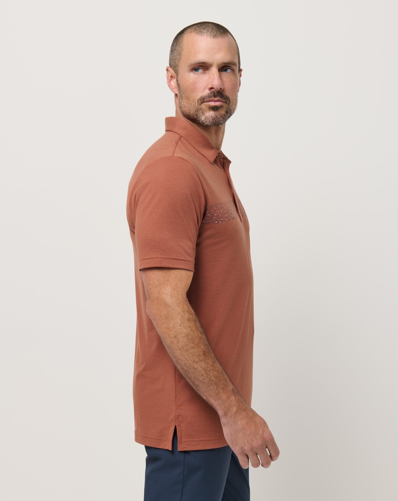 The Heater Chest Stripe Polo Men/Maple