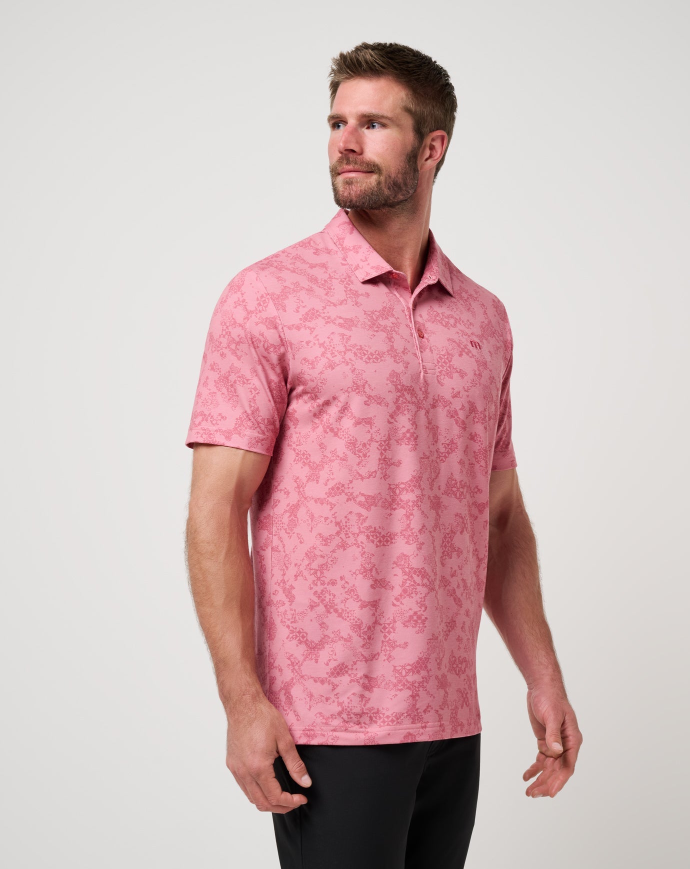 Featherweight Steep Wave Polo Men|Golf|New/Dusty Rose