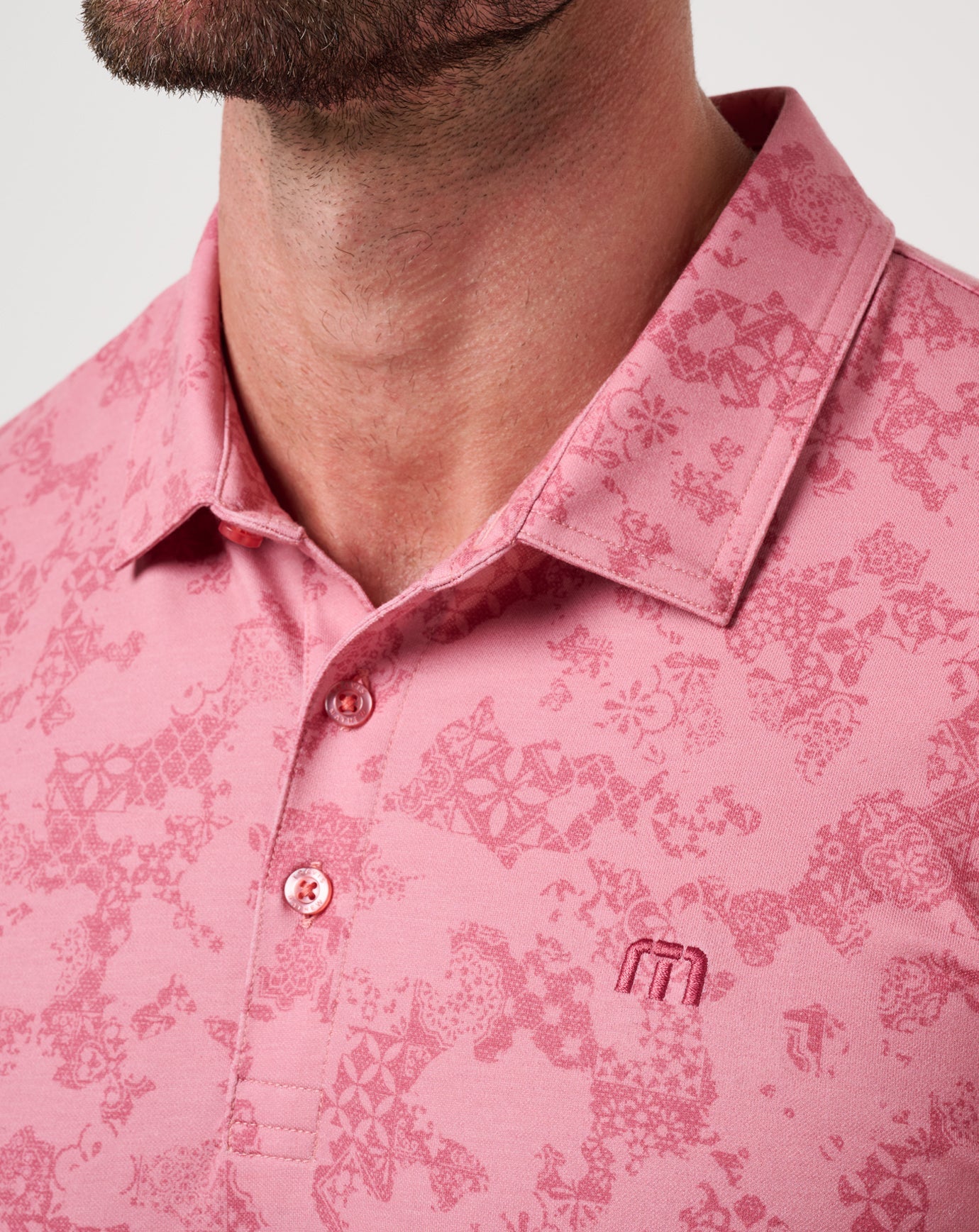 Featherweight Steep Wave Polo Men|Golf|New/Dusty Rose
