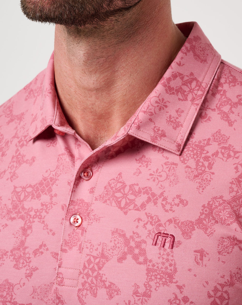 Featherweight Steep Wave Polo Men|Golf|New/Dusty Rose