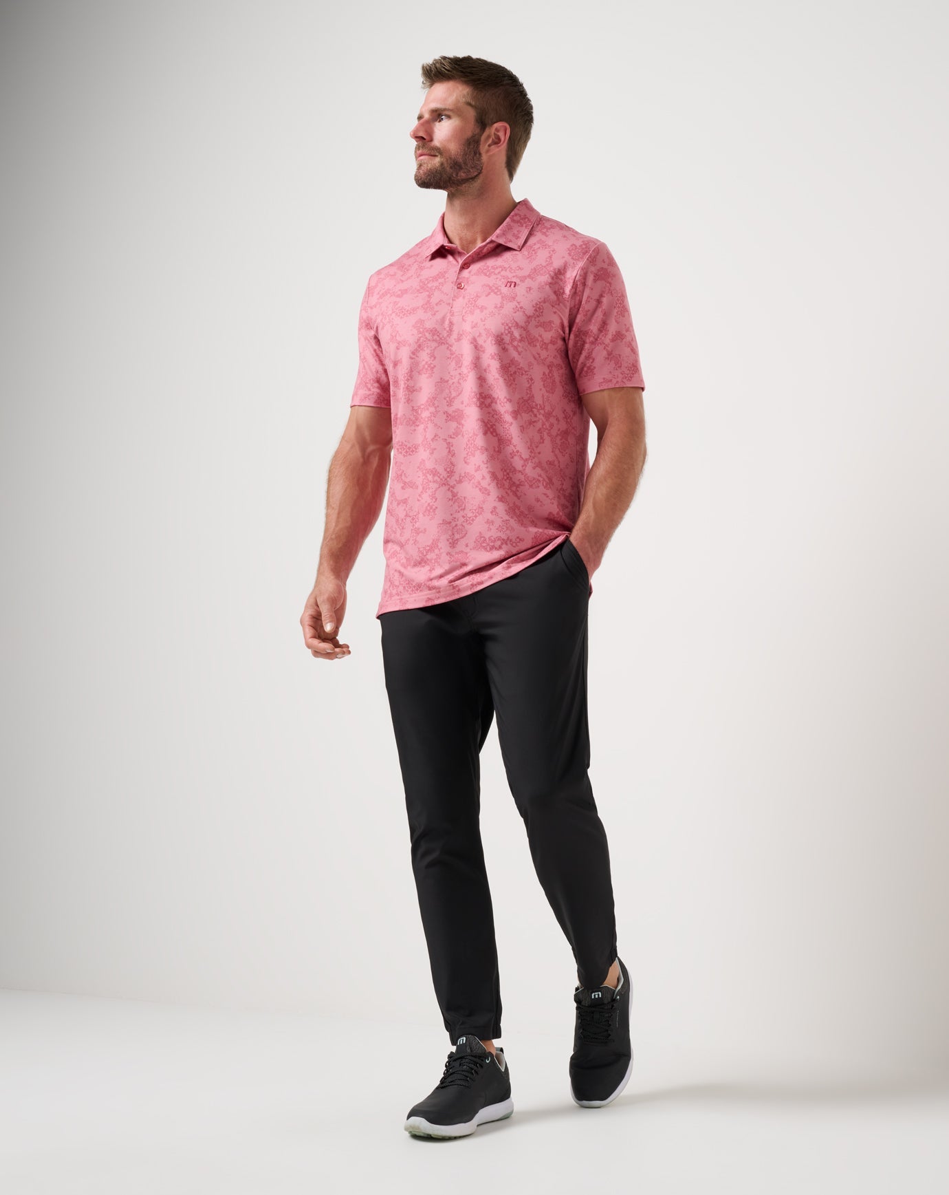 Featherweight Steep Wave Polo Men|Golf|New/Dusty Rose