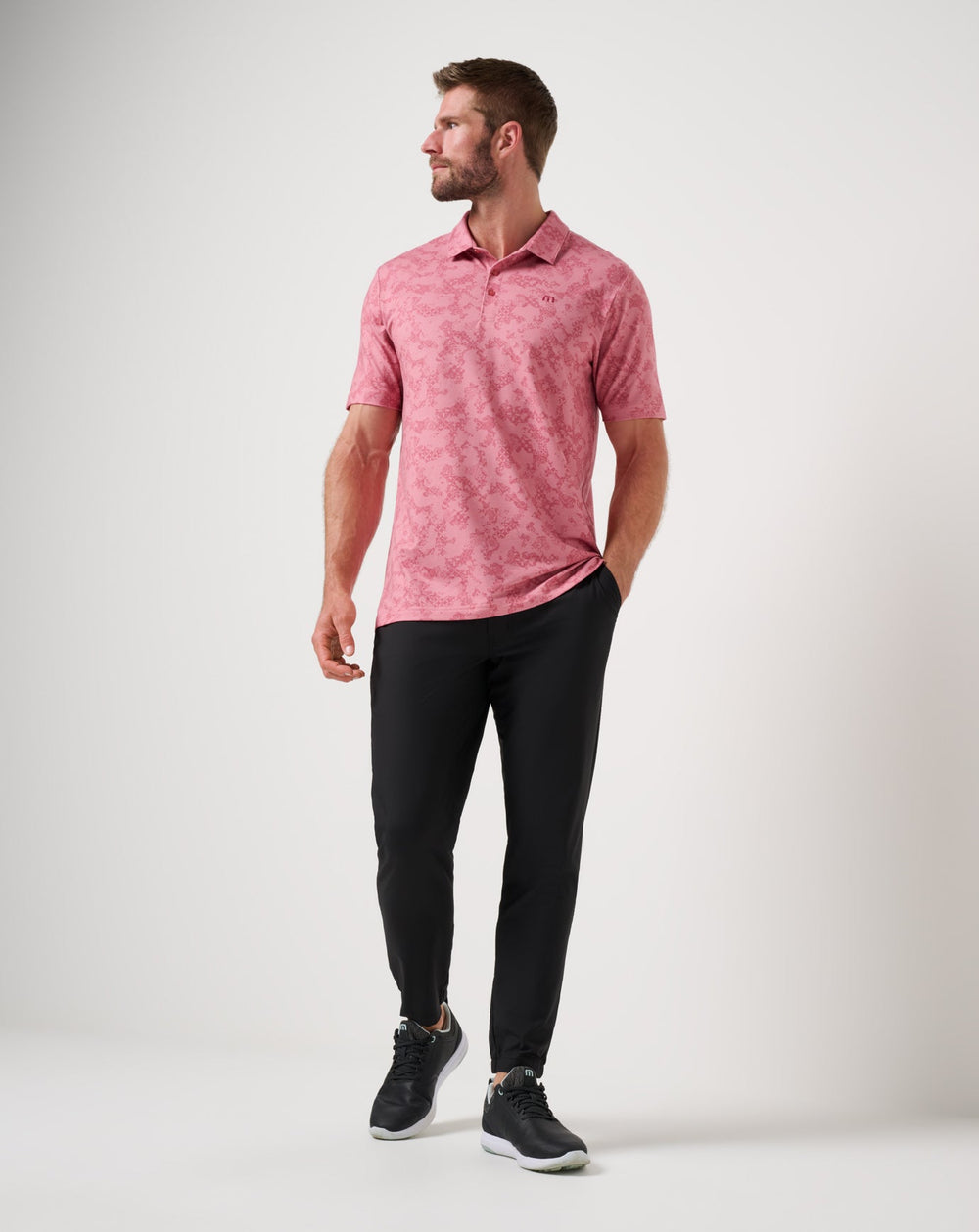 Featherweight Steep Wave Polo Men|Golf|New/Dusty Rose