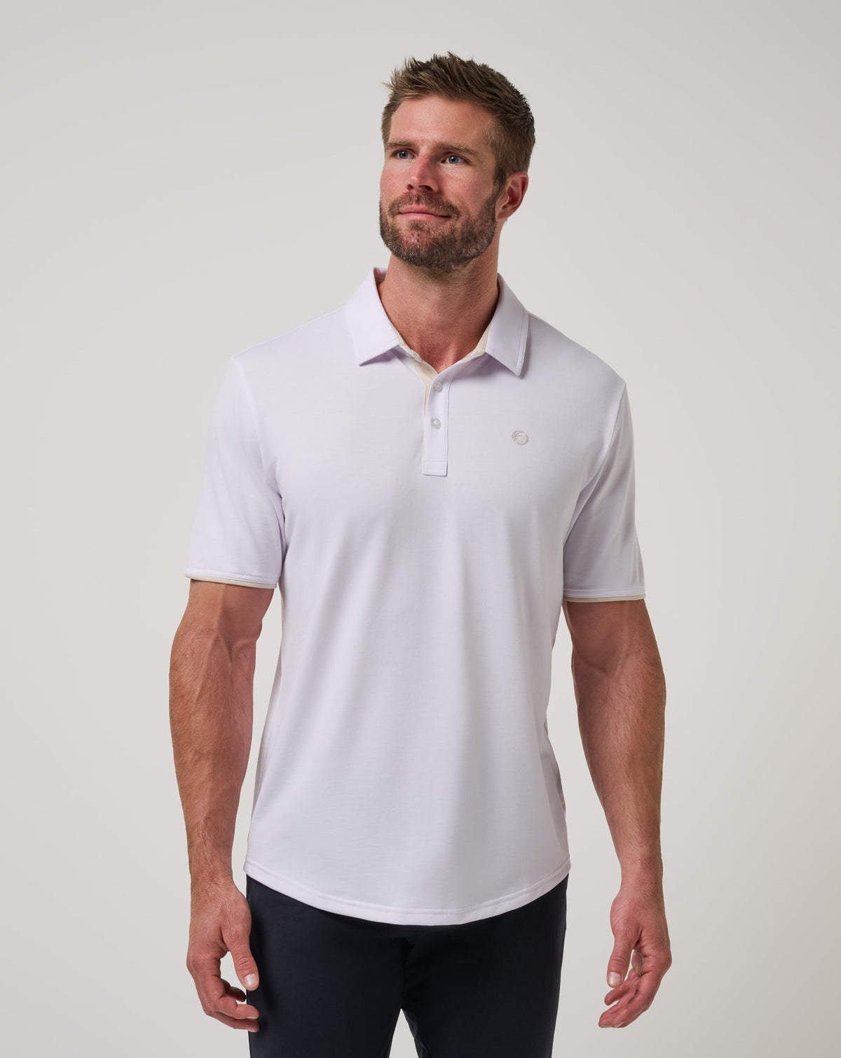 Featherweight On The Grind Polo Men|Golf|New/White