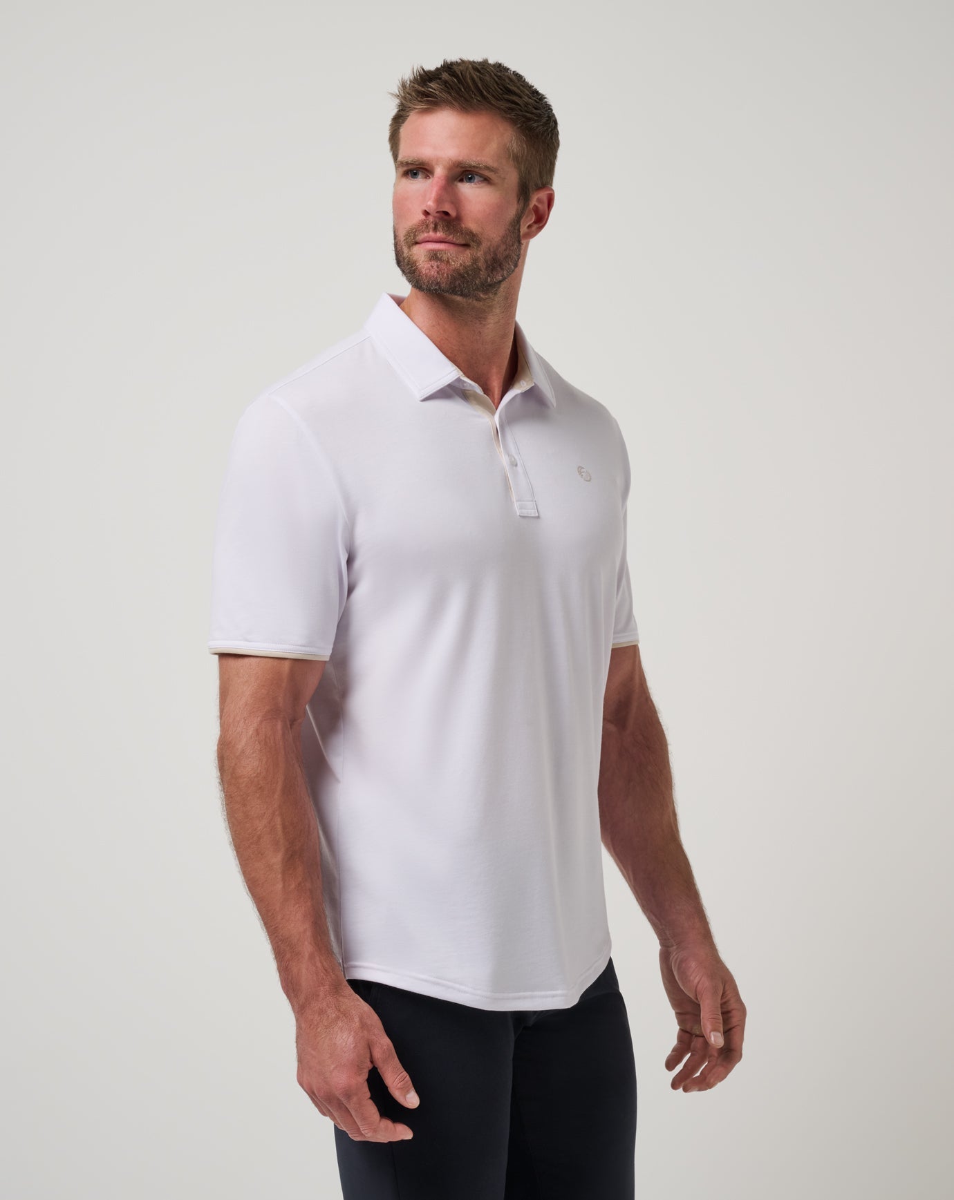 Featherweight On The Grind Polo Men|Golf|New/White