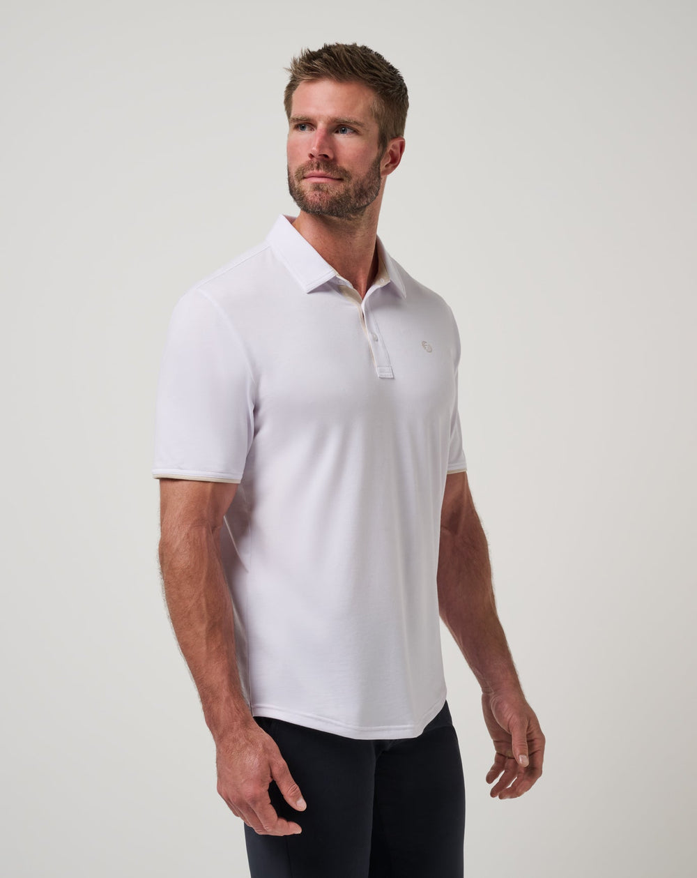 Featherweight On The Grind Polo Men|Golf|New/White