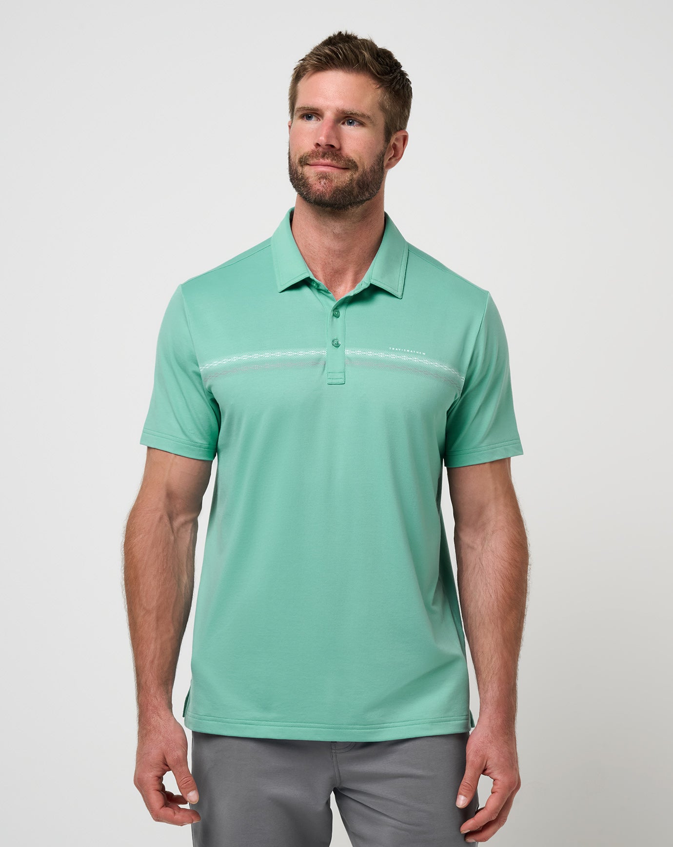 Featherweight Chest Stripe Polo Men|Golf/Wasabi