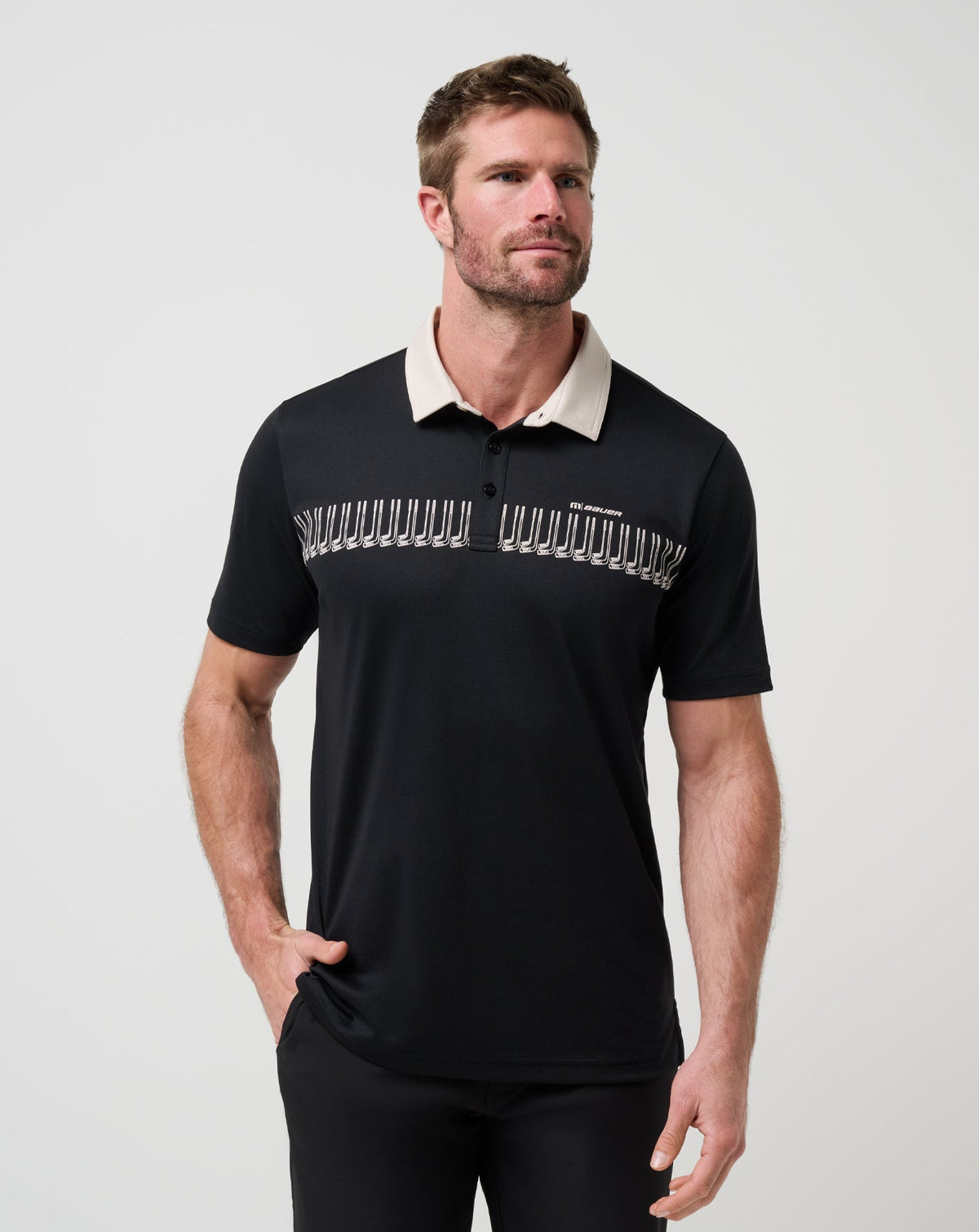 Stick Side Polo Men|New/Black