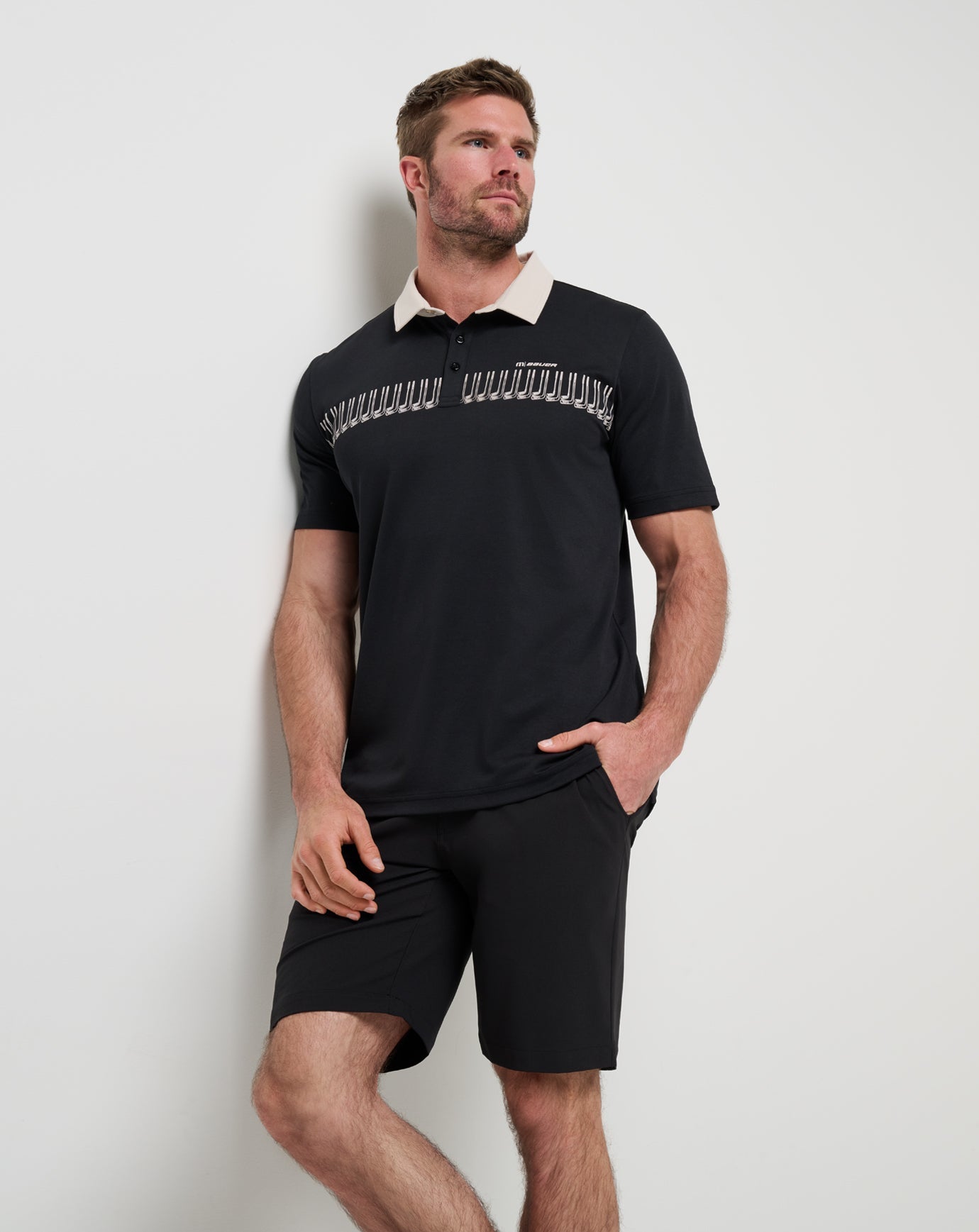Stick Side Polo Men|New/Black