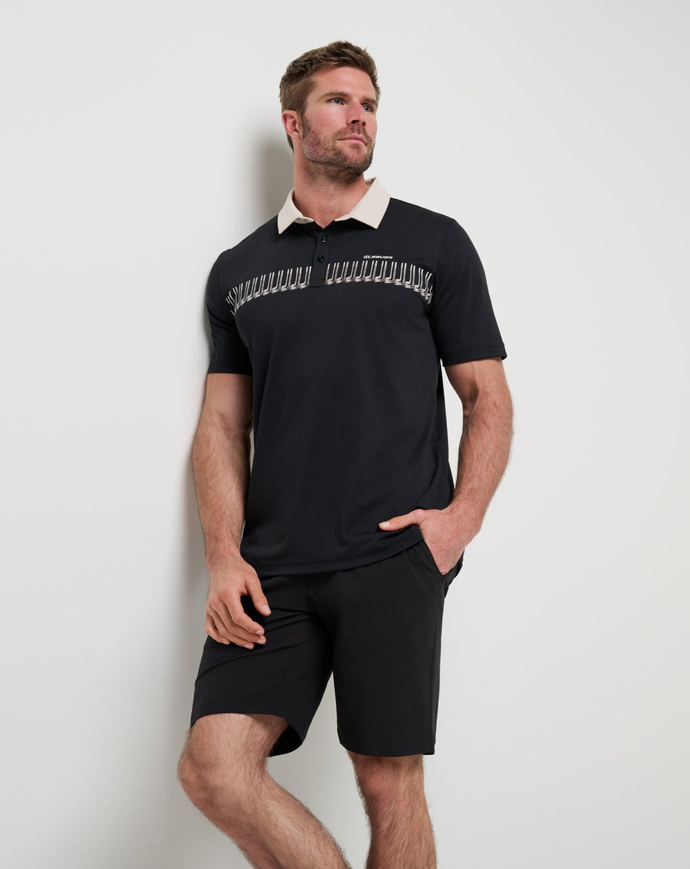 Stick Side Polo Men|New/Black