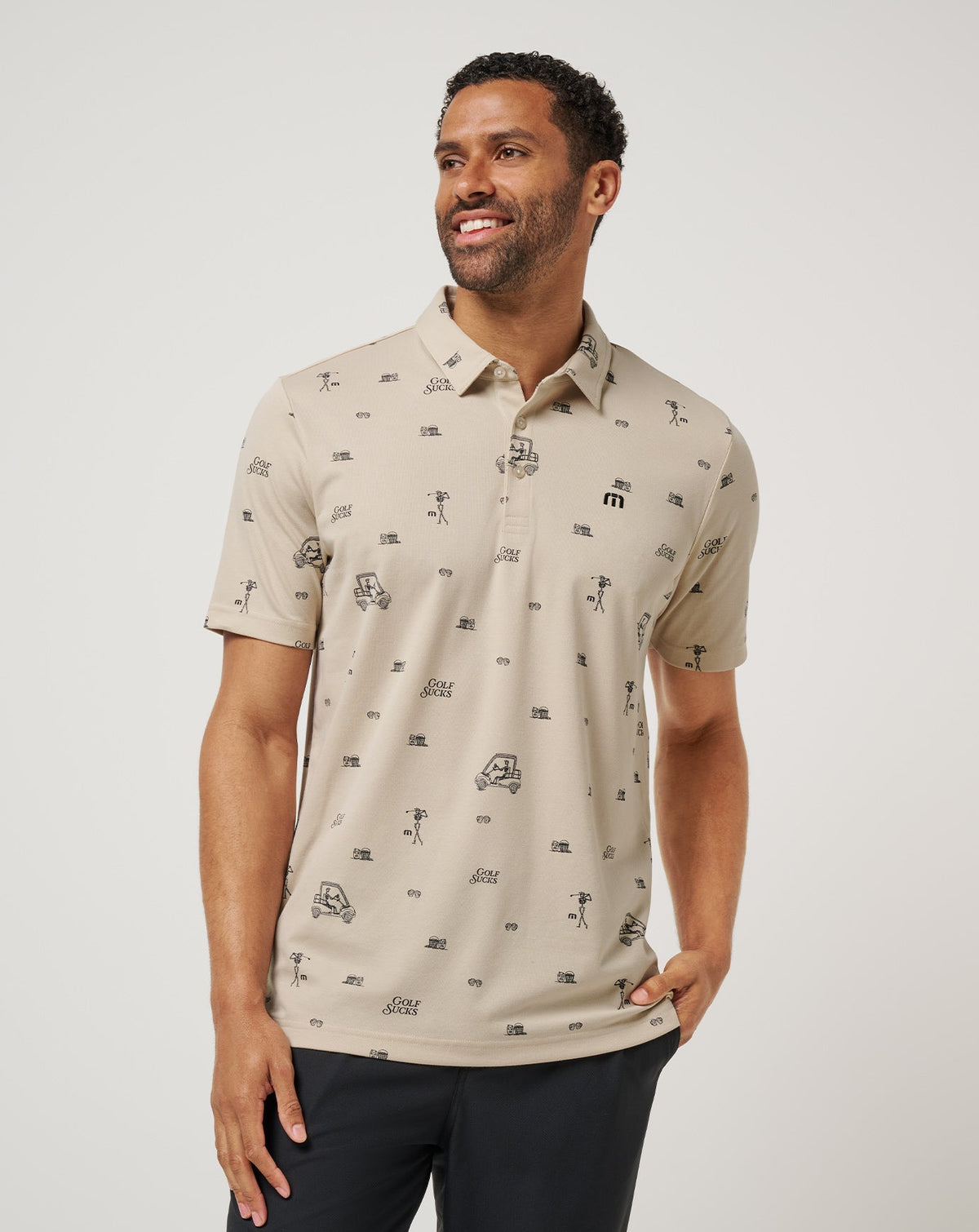 Golf Sucks Polo Men|Golf/Italian Sand