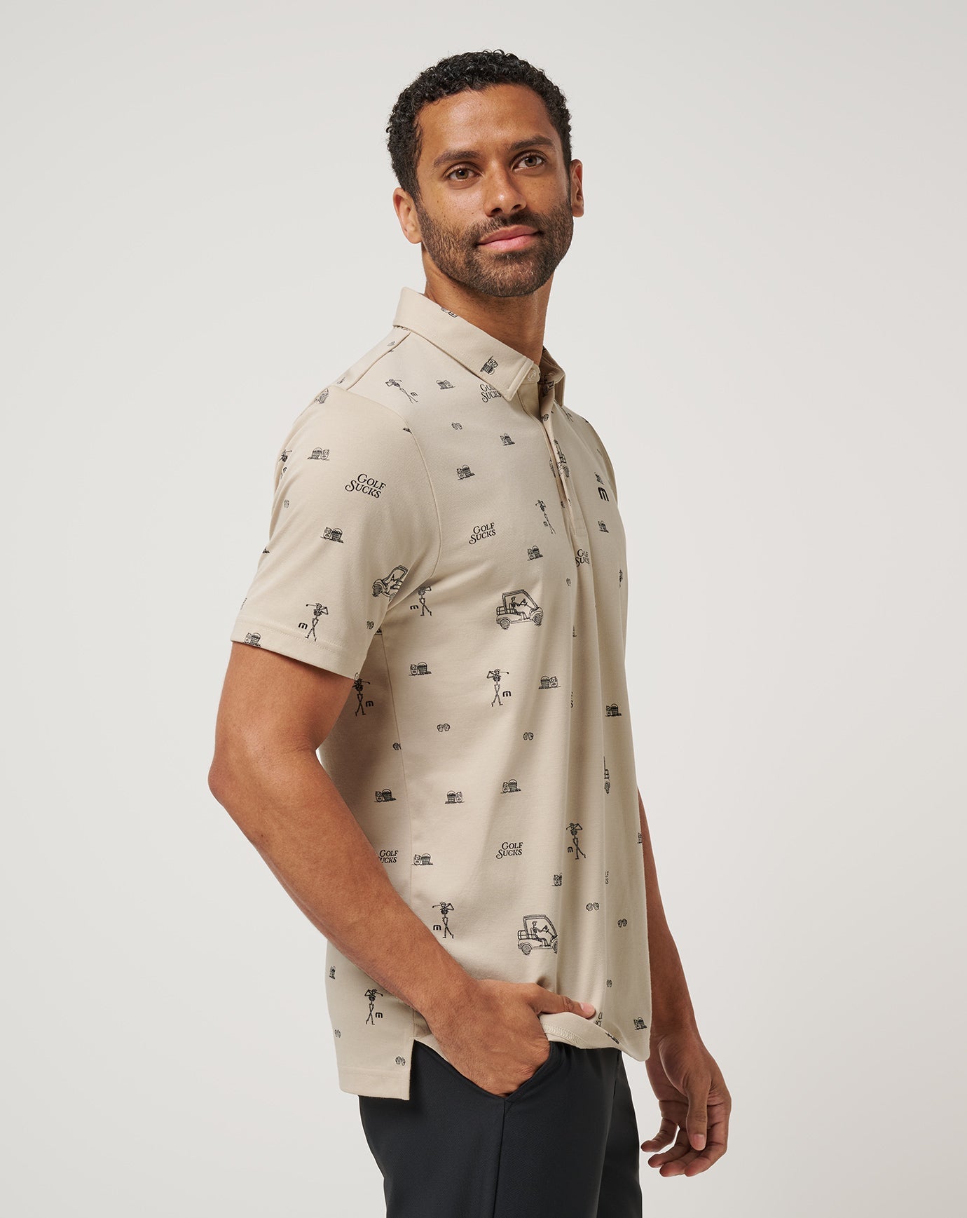 Golf Sucks Polo Men|Golf/Italian Sand