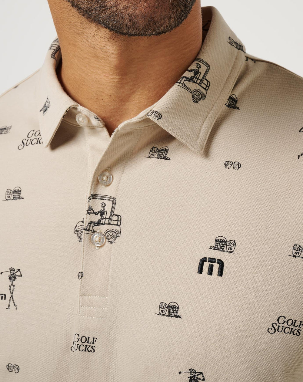 Golf Sucks Polo Men|Golf/Italian Sand