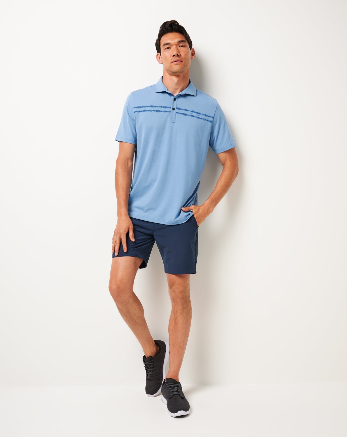 Sunbeam Chest Stripe Polo Men/Pacific Coast