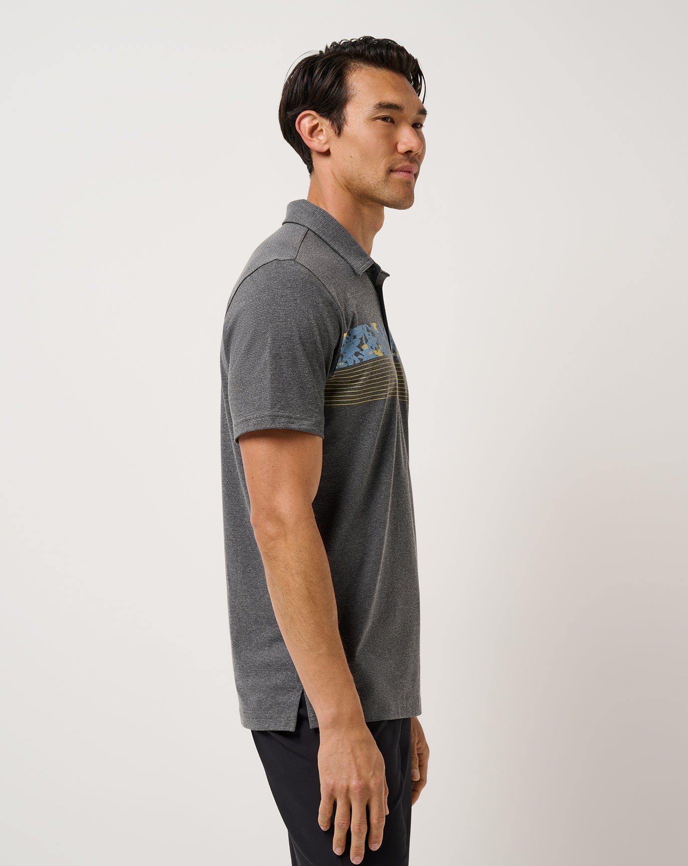 Midnight Train Polo Men/Heather Black