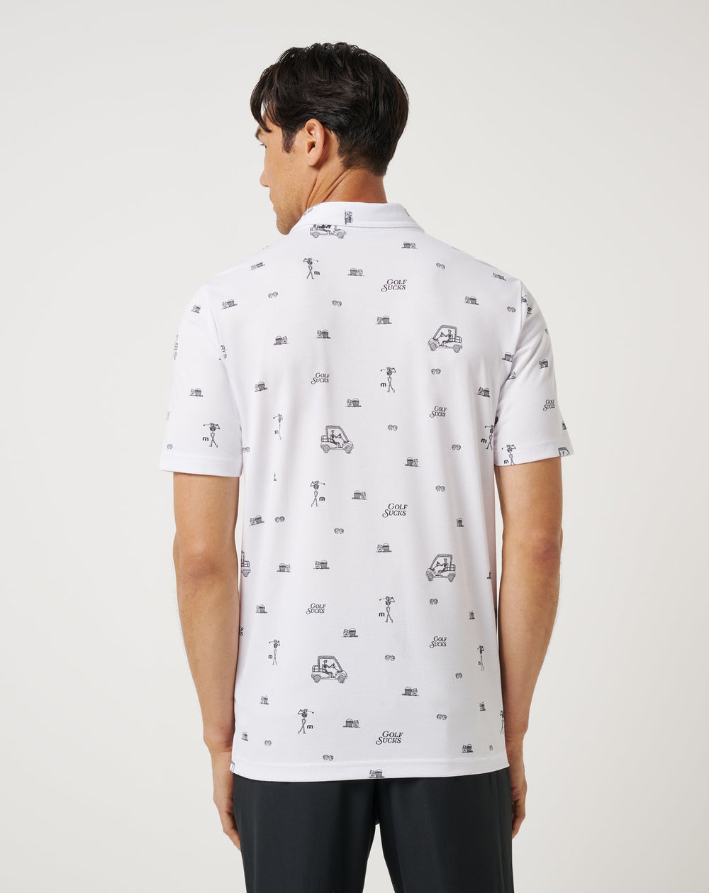 Golf Sucks Polo Men|Golf/White