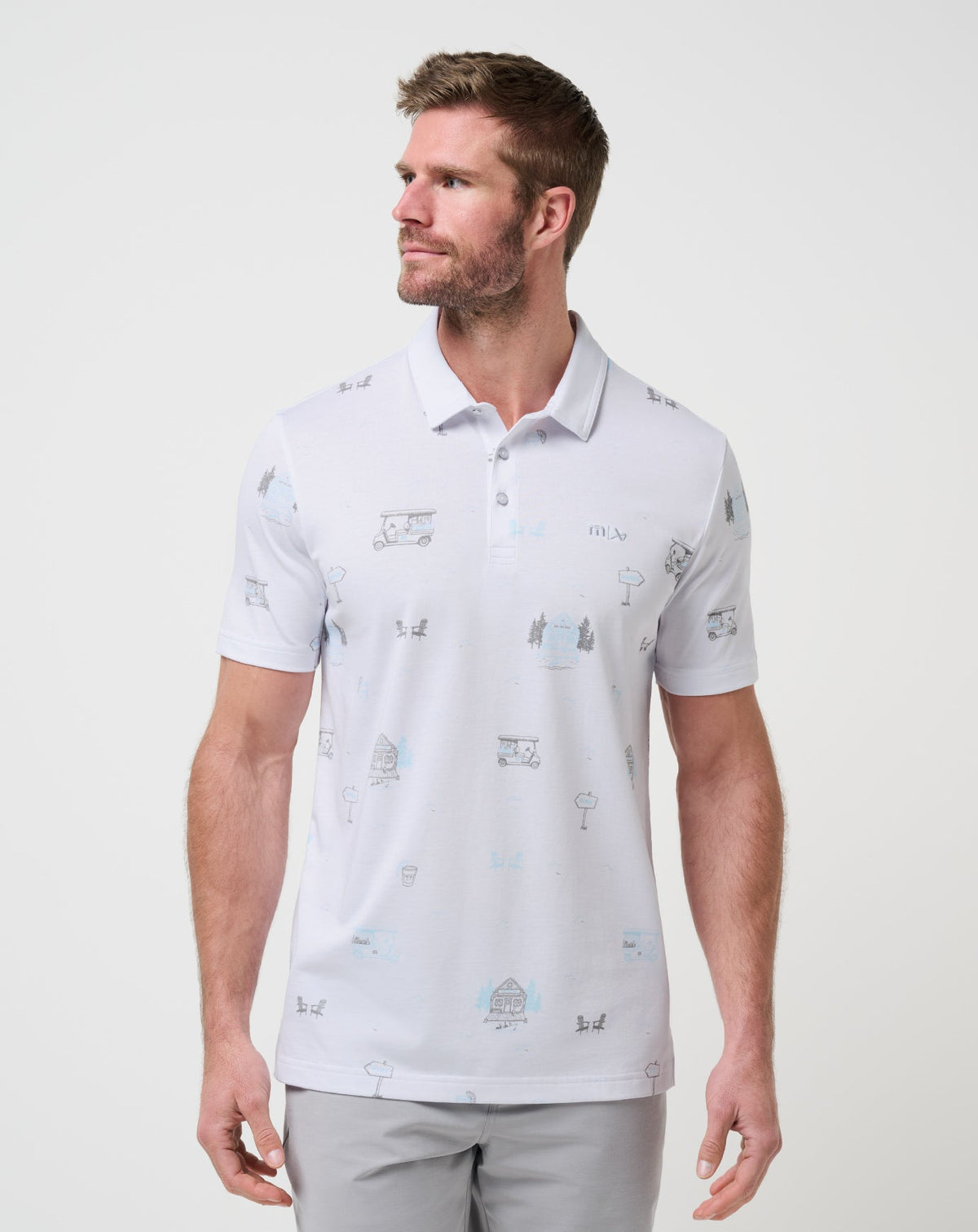 Snow Chance Polo Men|New/White
