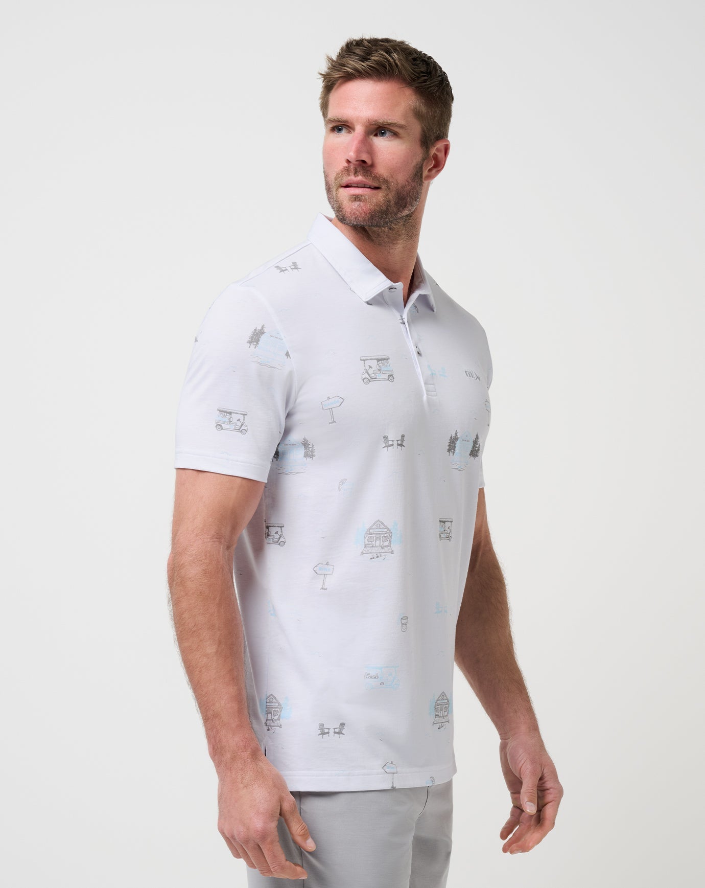 Snow Chance Polo Men|New/White